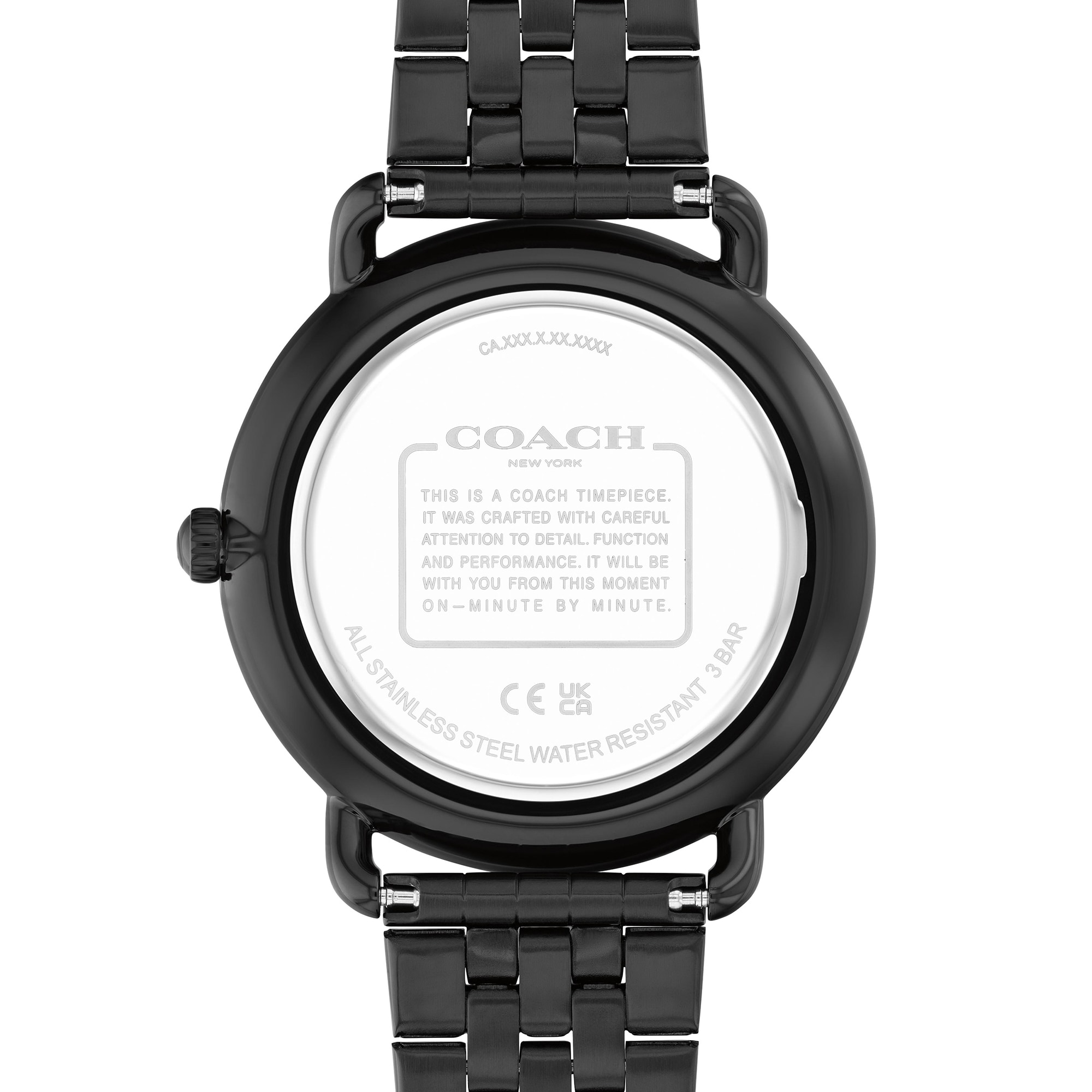 Men's Coach Elliott Black Ion-Plated Analog Watch with Black Dial