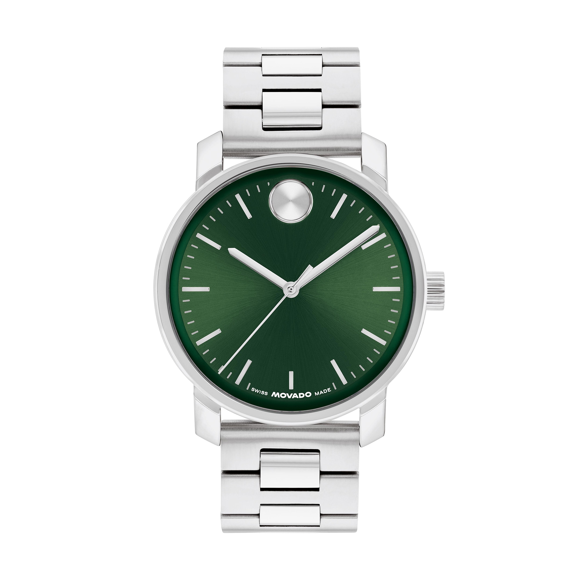 Men's Movado Bold® Analog Watch with Green Dial and Stainless