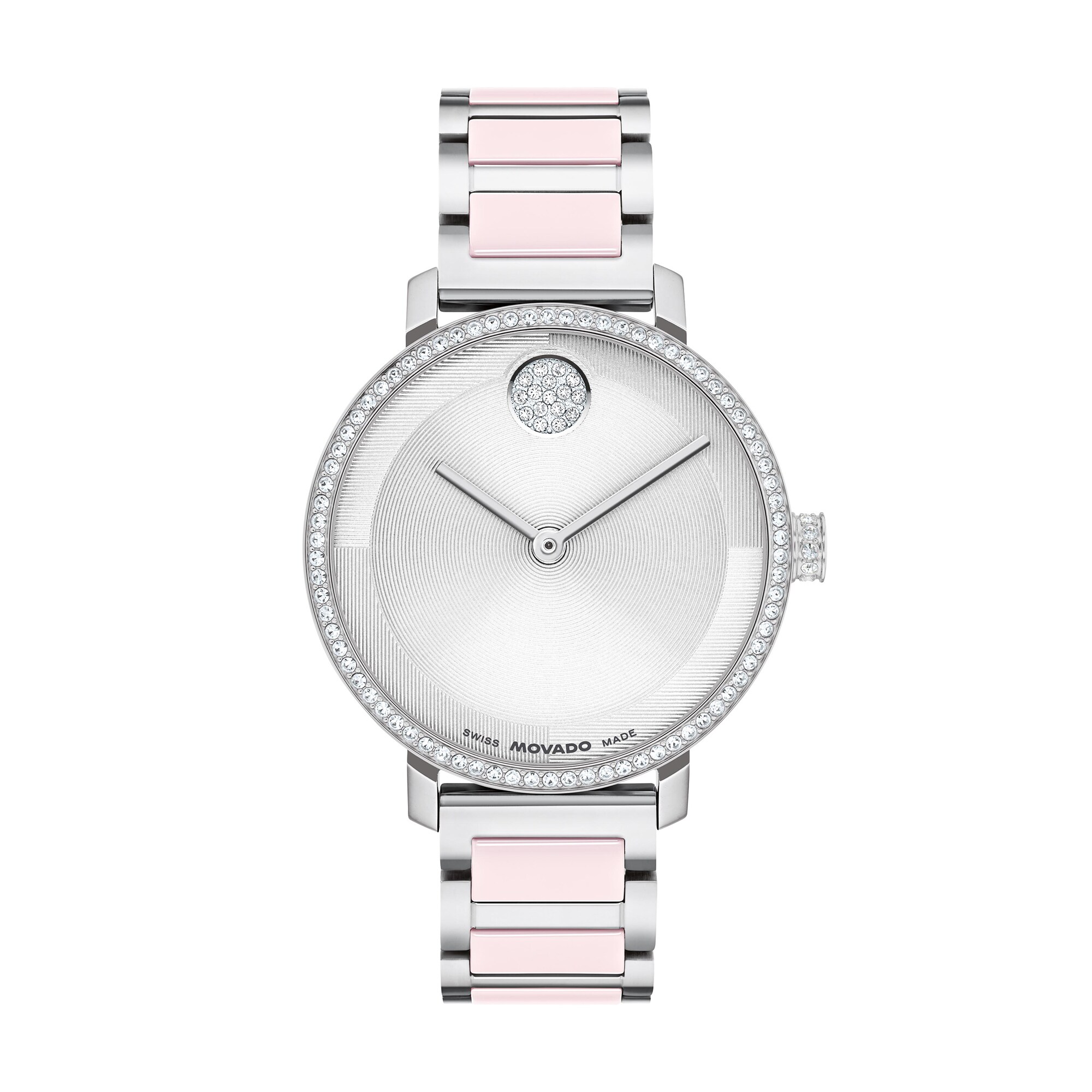 Ladies' Movado Bold® Evolution 2.0 Stainless Steel & Pink Ceramic
