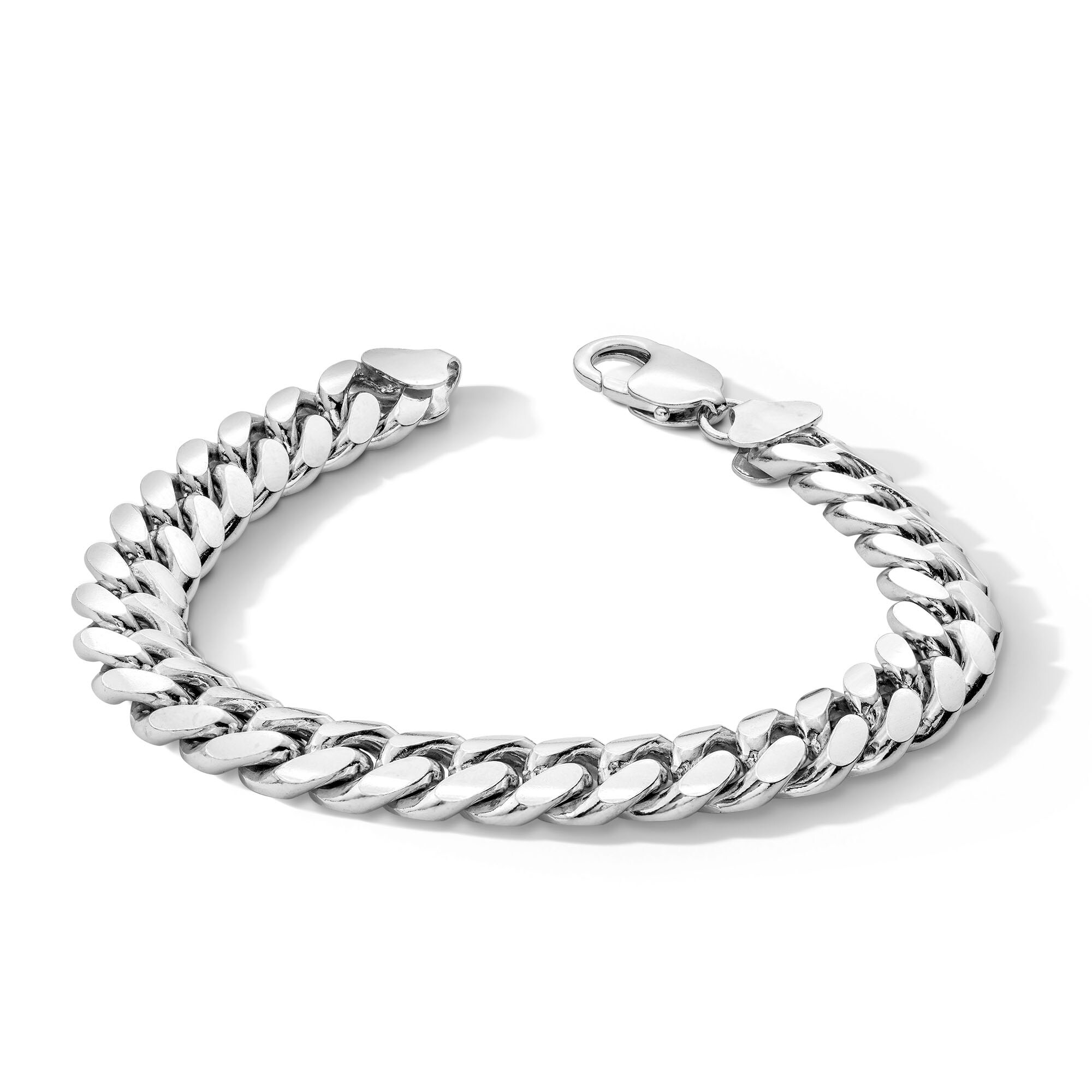 11.0mm Miami Cuban Curb Chain Bracelet in Solid Sterling Silver