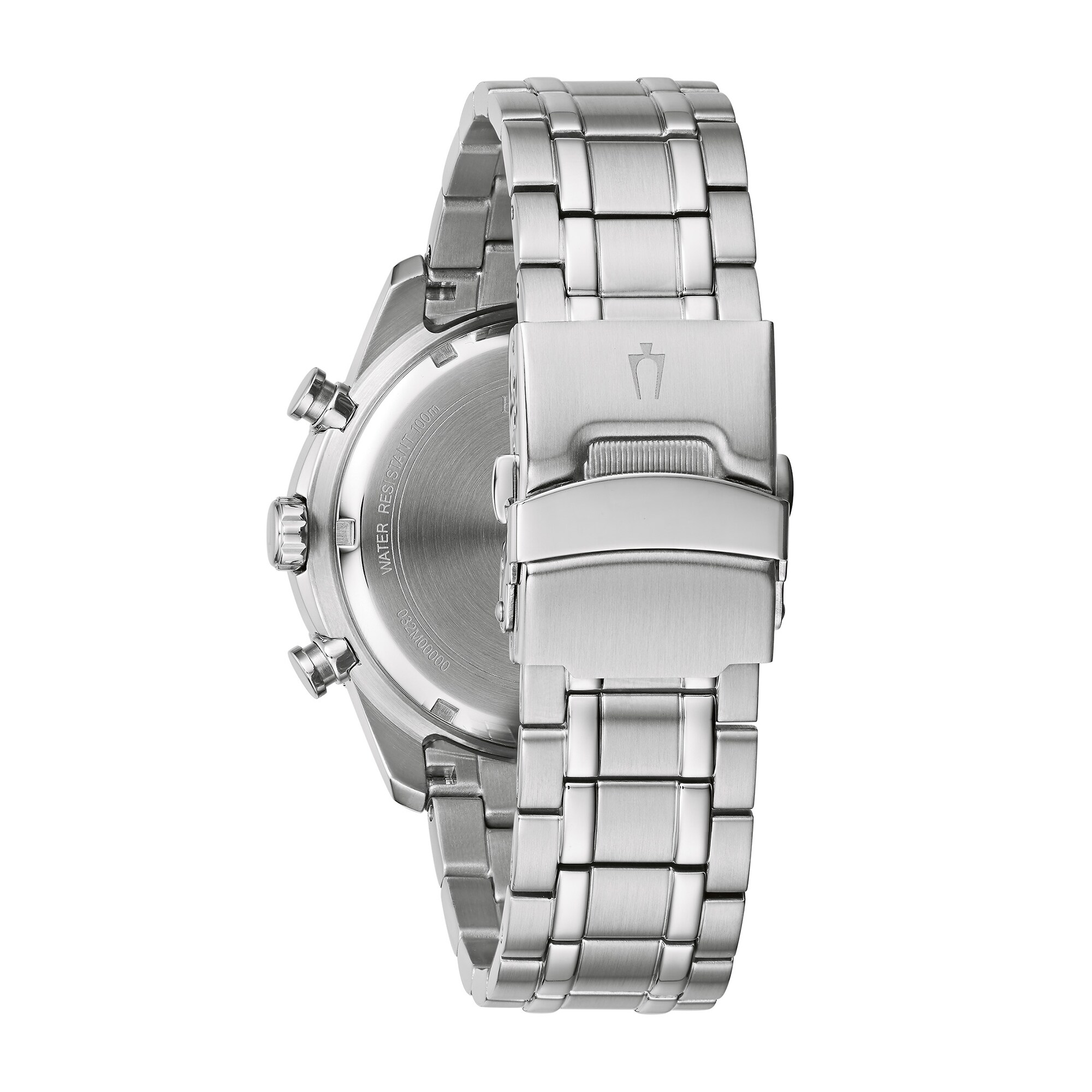 Men's Bulova Chronograph Watch in Stainless Steel with Silver-Tone