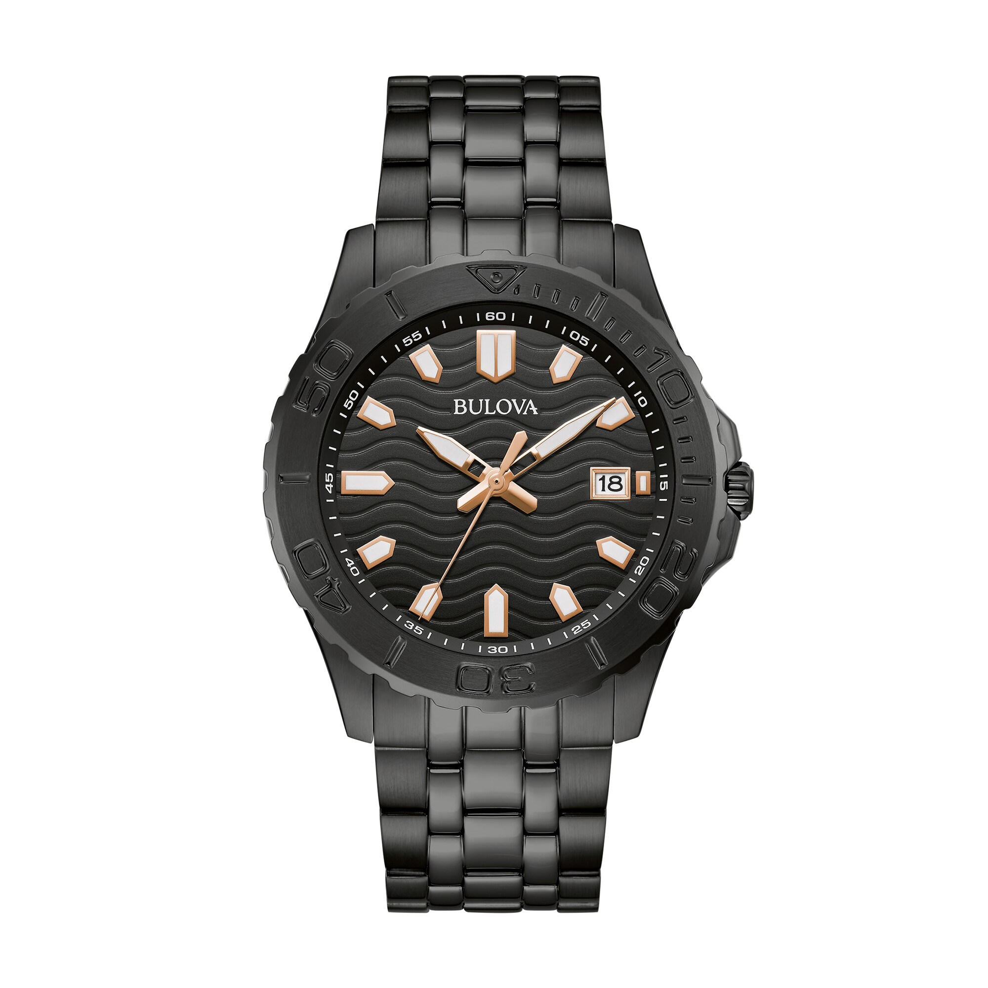 Men's Bulova Performance Sport Watch in Black Ion-Plated Stainless