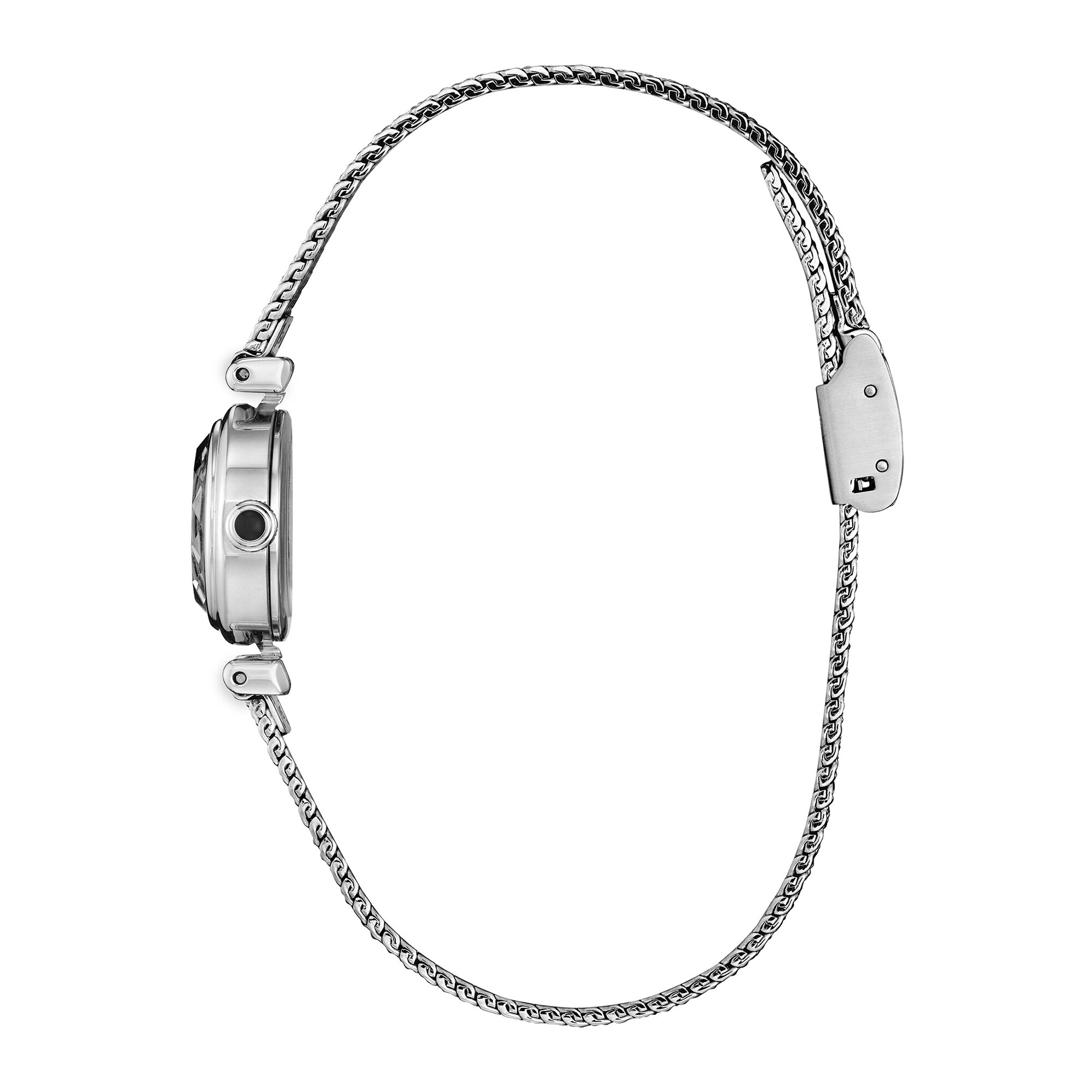 シルバーオーガニックシェイプリング Ladies' Citizen Fio Eco-Drive® Stainless Steel Watch with Light
