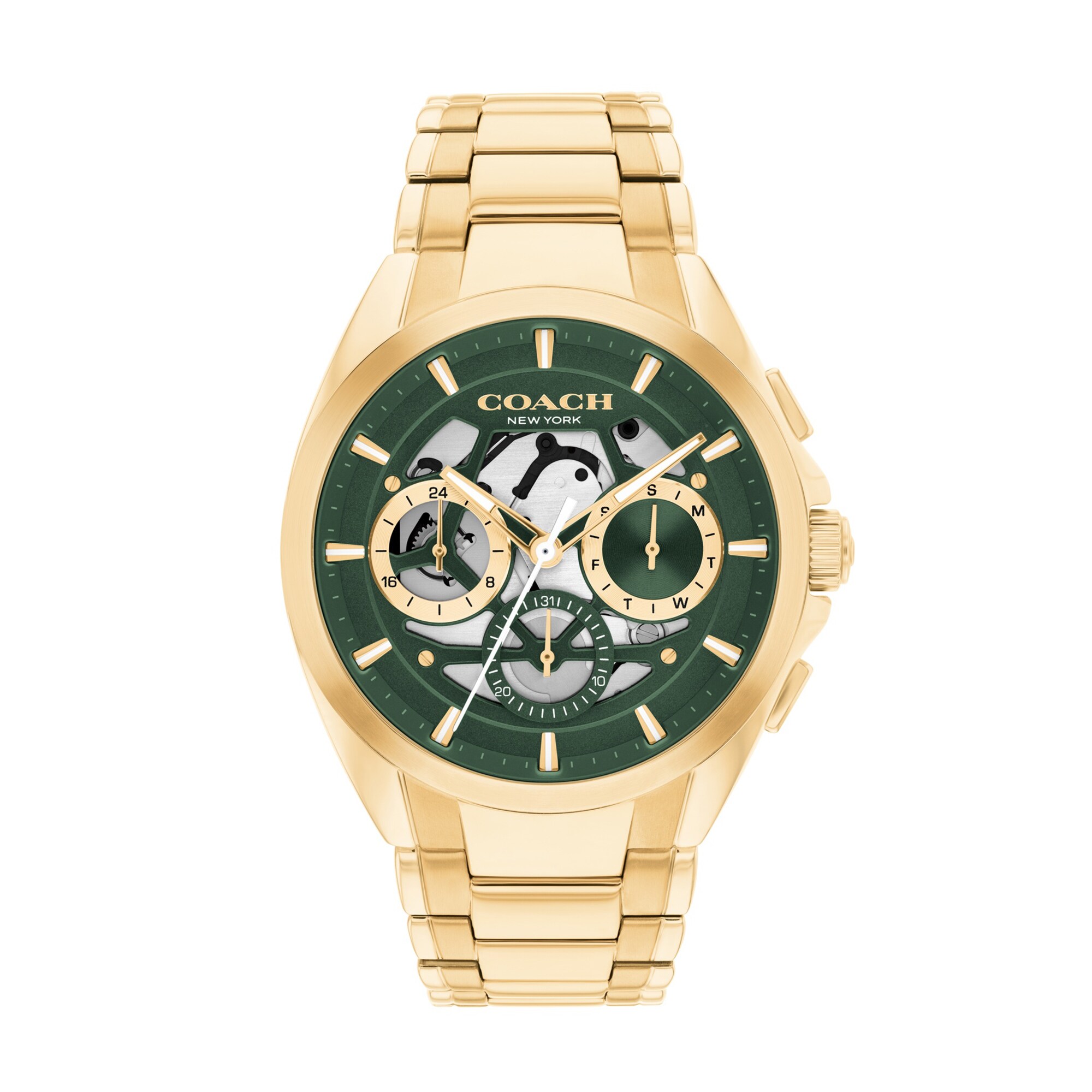 Men's Coach Jackson Gold-Tone IP Stainless Steel Chronograph Watch