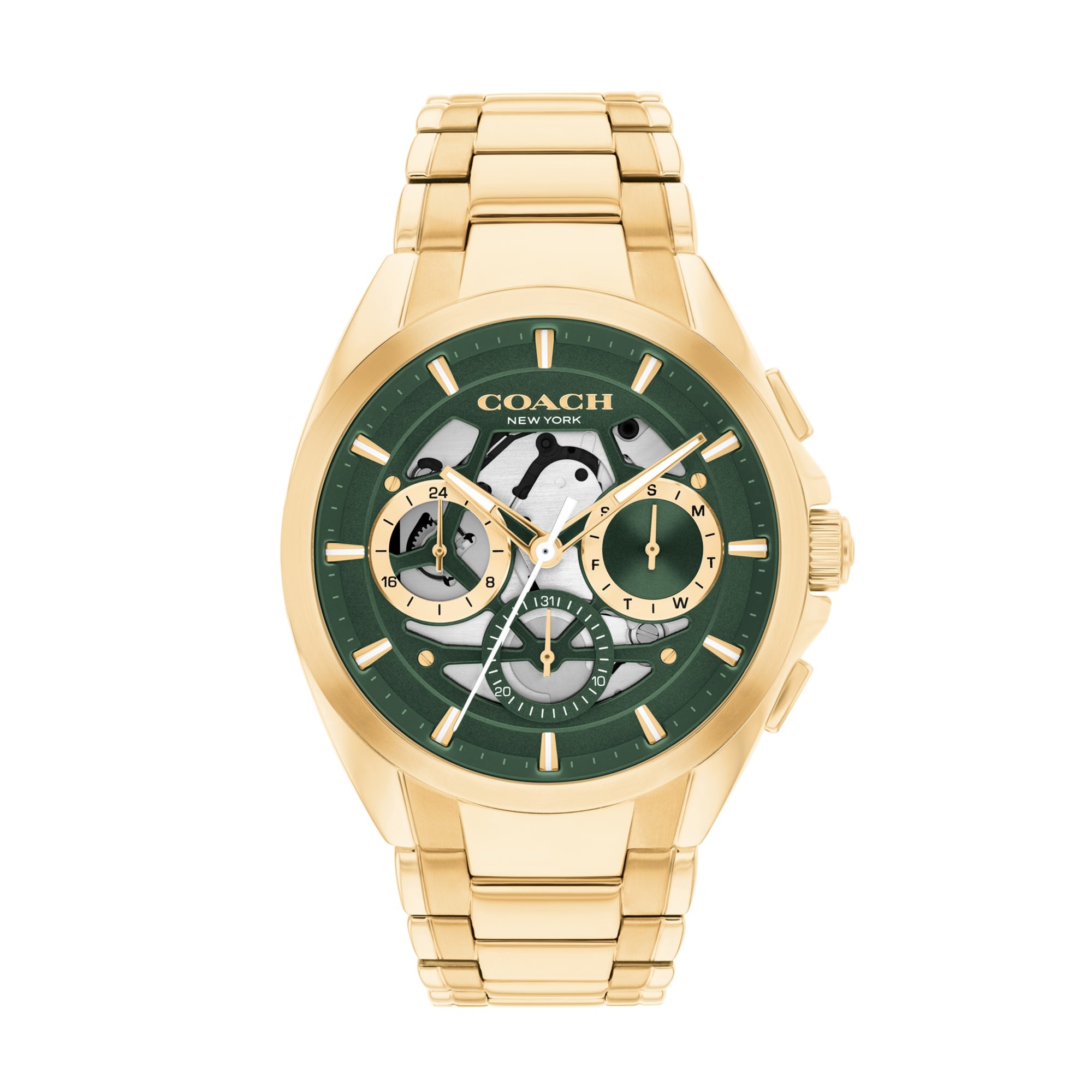 Men's Coach Jackson Gold-Tone IP Stainless Steel Chronograph Watch