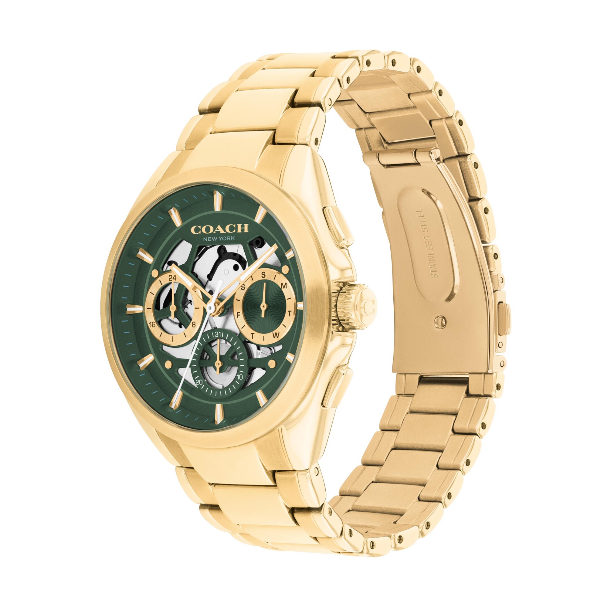 Men's Coach Jackson Gold-Tone IP Stainless Steel Chronograph Watch