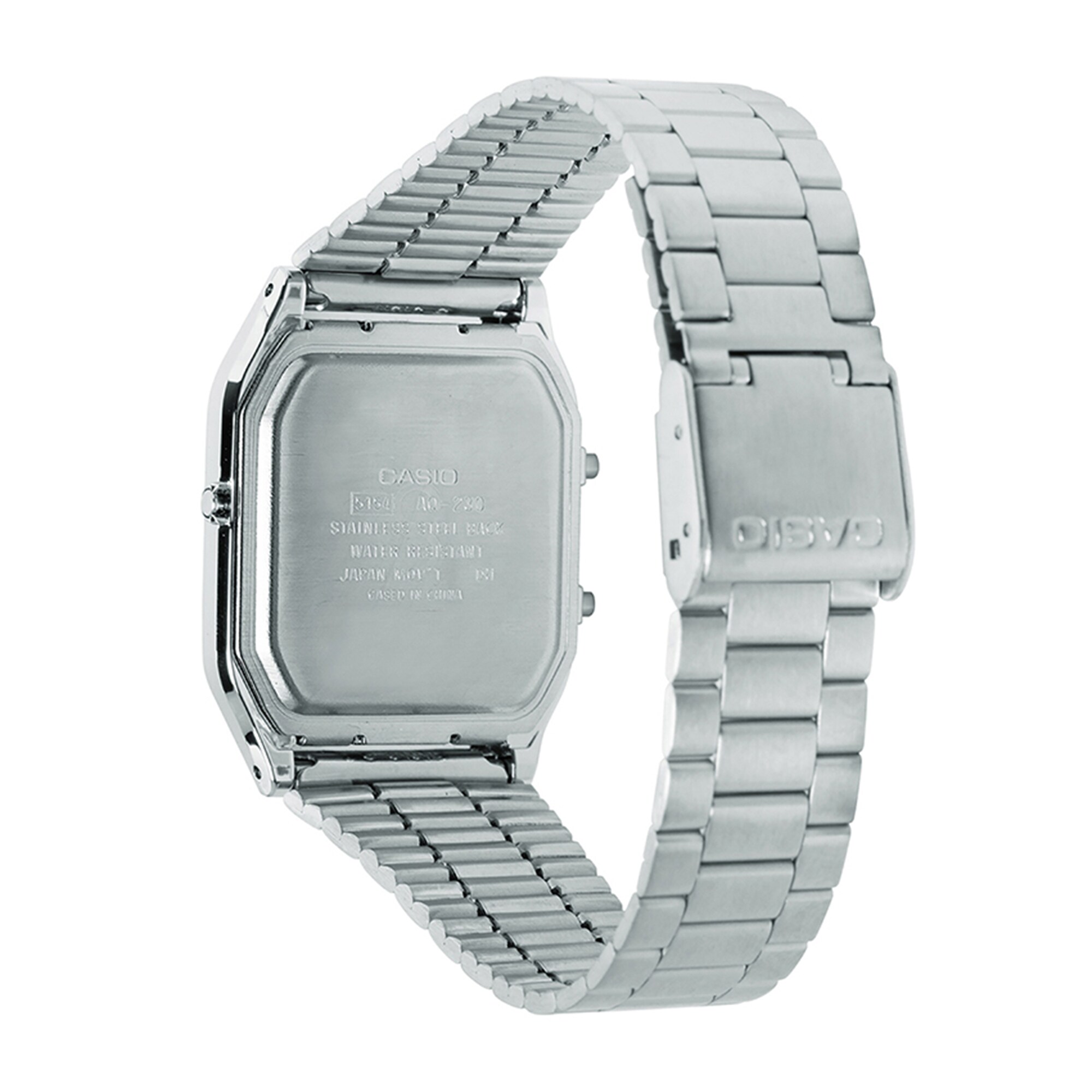 Casio Vintage Resin Watch with Silver-Tone Dial and Stainless