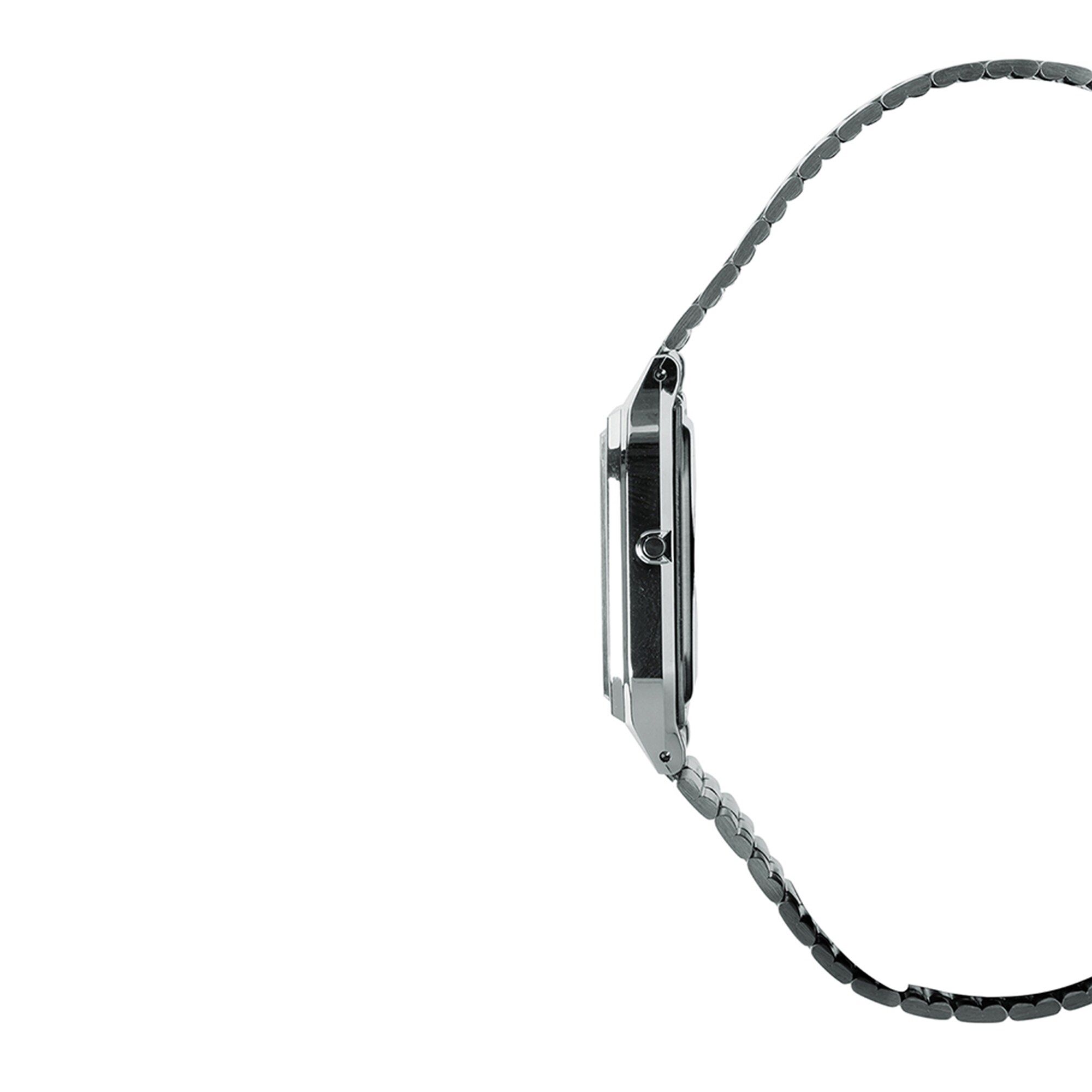 Casio Vintage Resin Watch with Silver-Tone Dial and Stainless