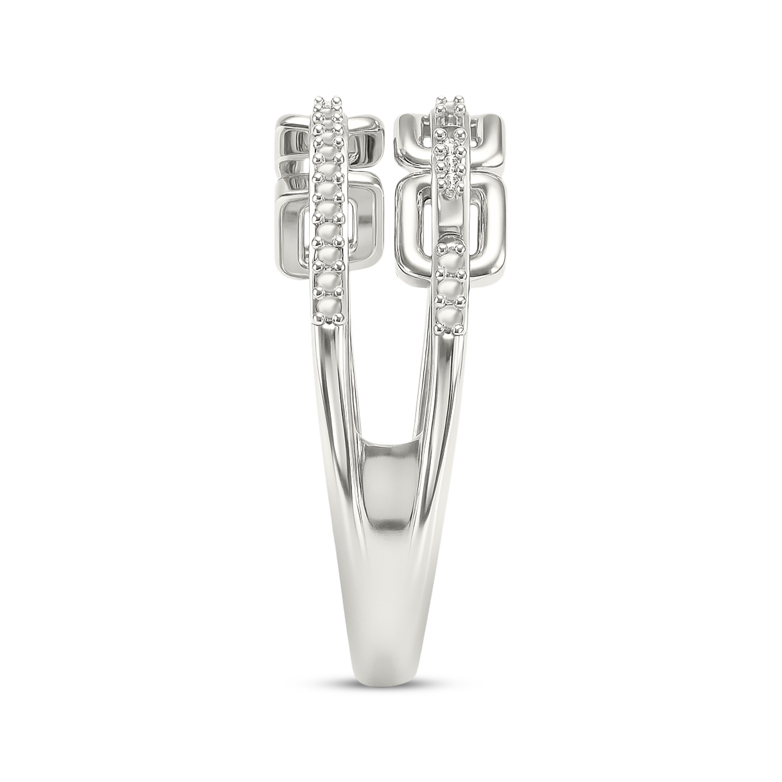 Diamond Accent Chain Link Fashion Ring Sterling Silver | Kay