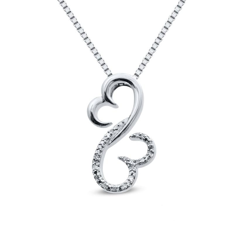 Heart Key Necklace Open Heart Collection Zales Sterling Silver