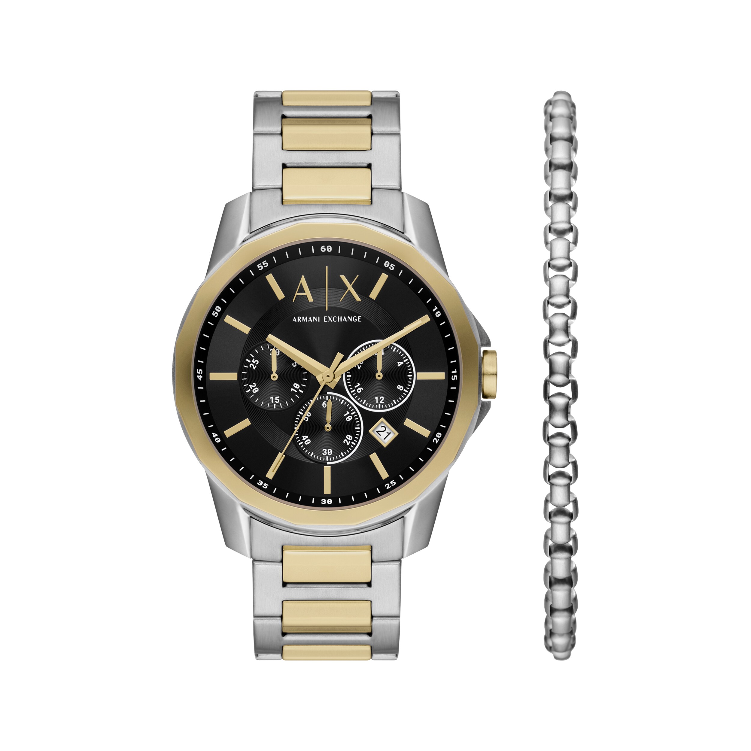 Armani Exchange Chronograph Men's Watch Set with Bracelet