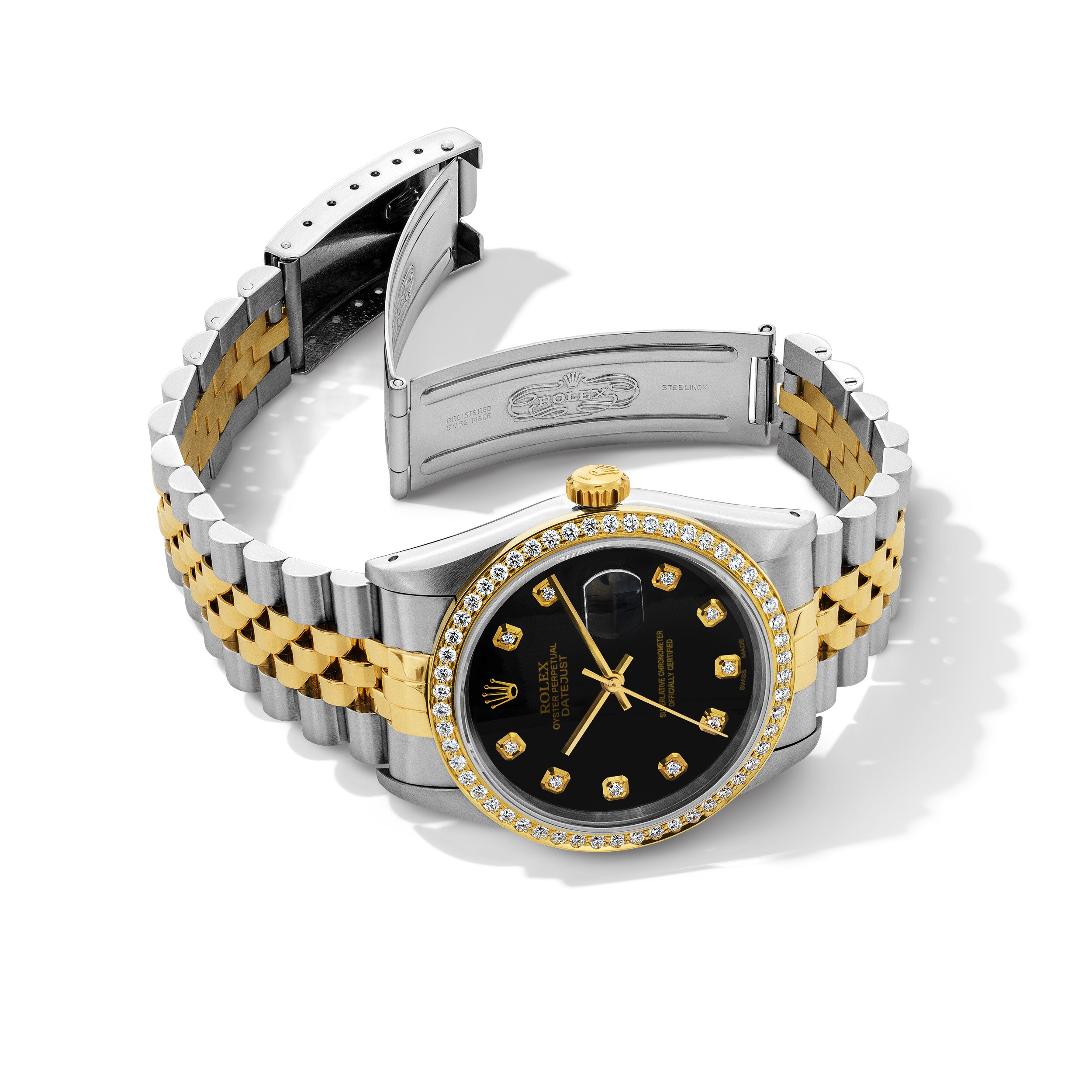 Previously Owned Men's Rolex Datejust 36 1 ct tw Diamond Two-Tone