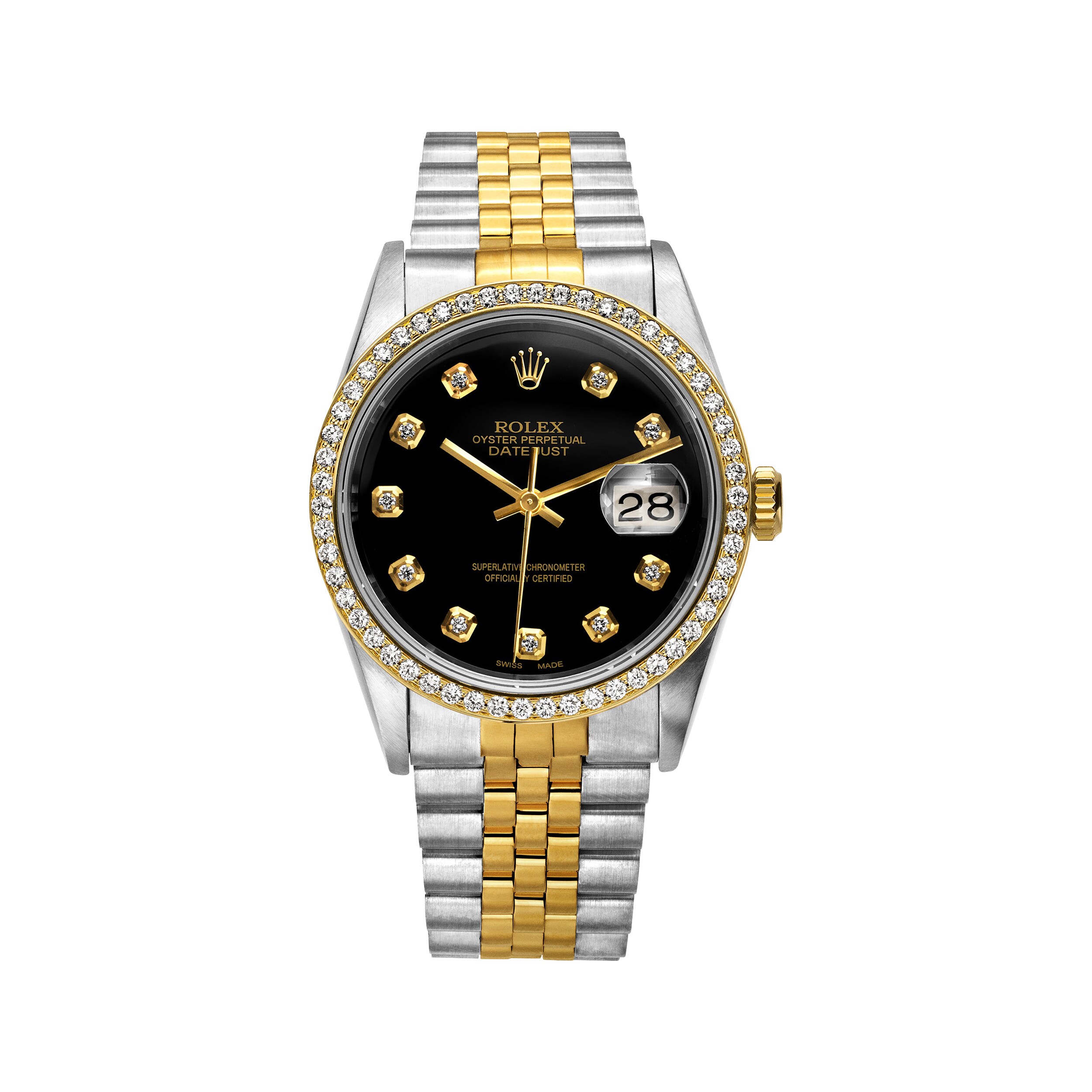 Previously Owned Men's Rolex Datejust 36 1 ct tw Diamond Two-Tone