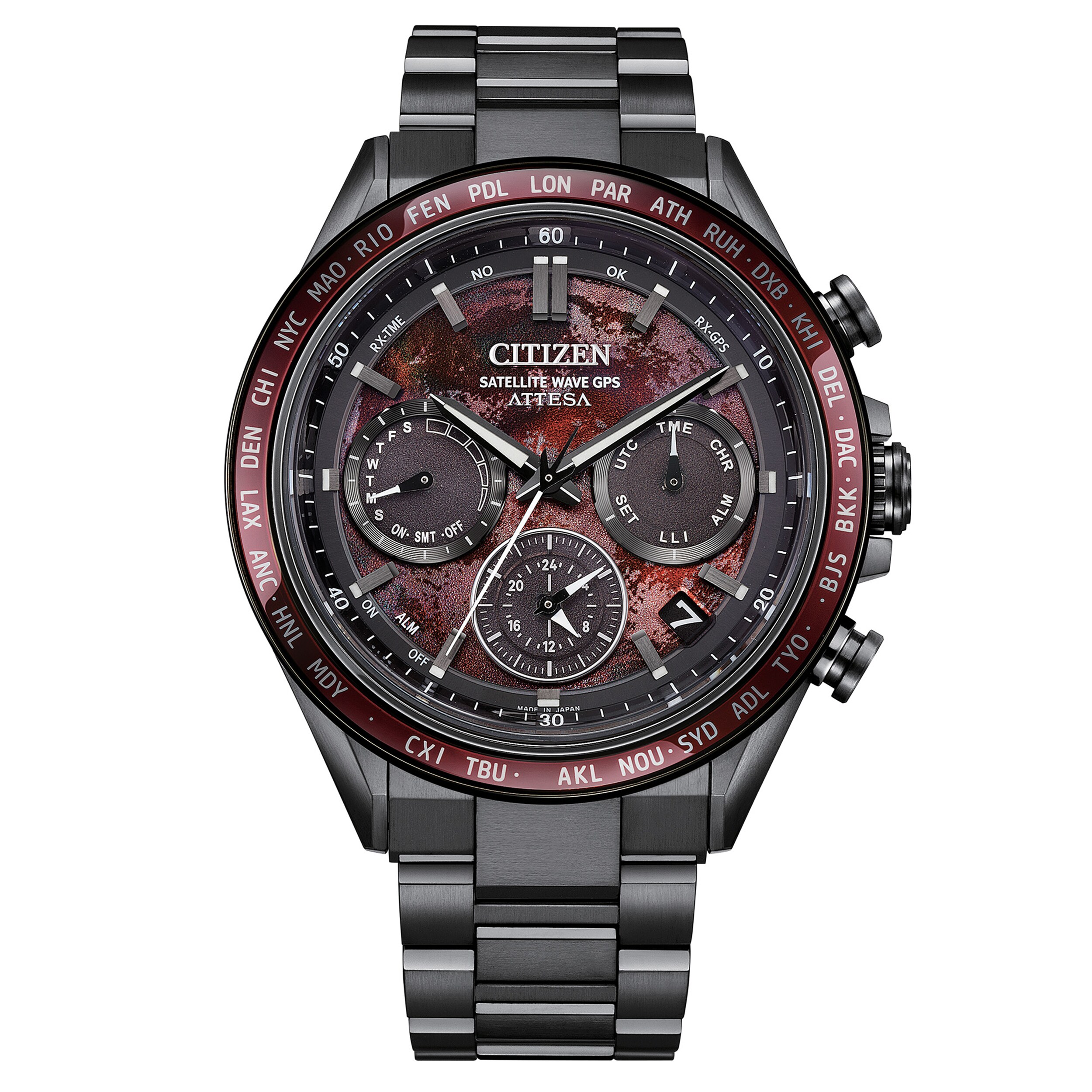 CITIZEN アテッサ ATTESA AT3850-51E チタン　ジャンク品 Citizen Attesa F950 Shades of Red Super Titanium Chronograph 44.6