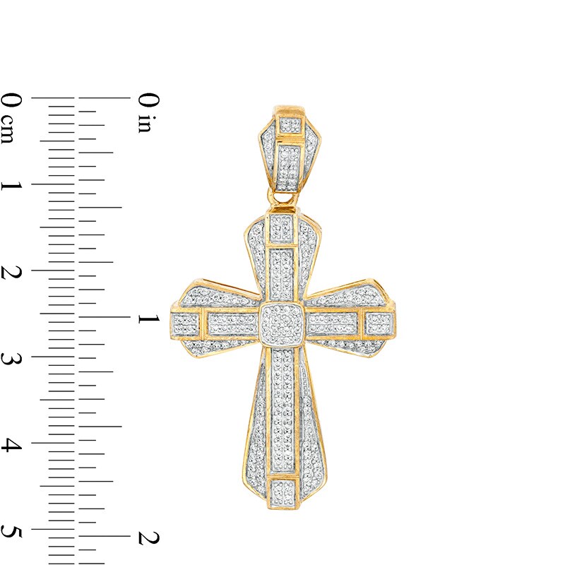 Previously Owned - 5/8 CT. T.W. Diamond Gothic-Style Cross Charm