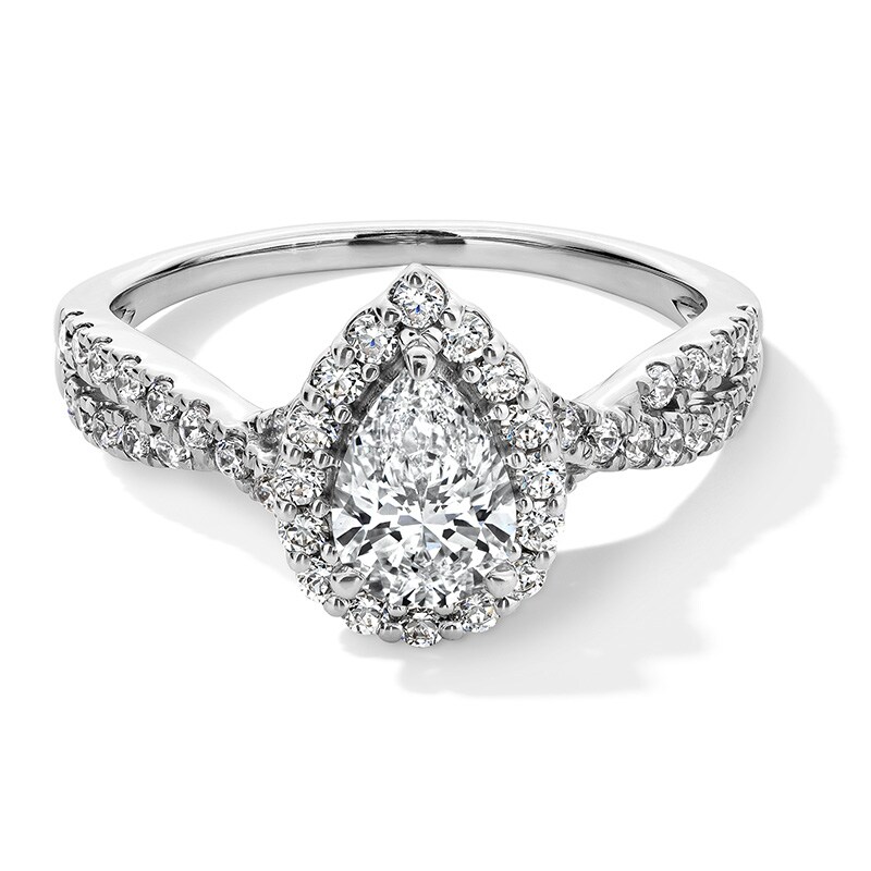 Previously Owned - 1 CT. T.W. Pear-Shaped Lab-Grown Diamond Frame