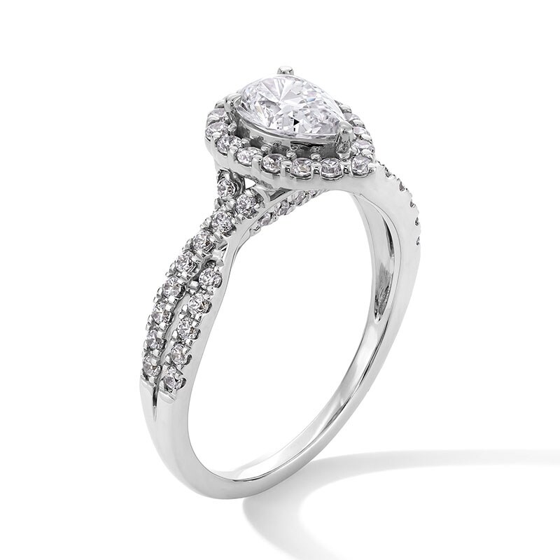Previously Owned - 1 CT. T.W. Pear-Shaped Lab-Grown Diamond Frame