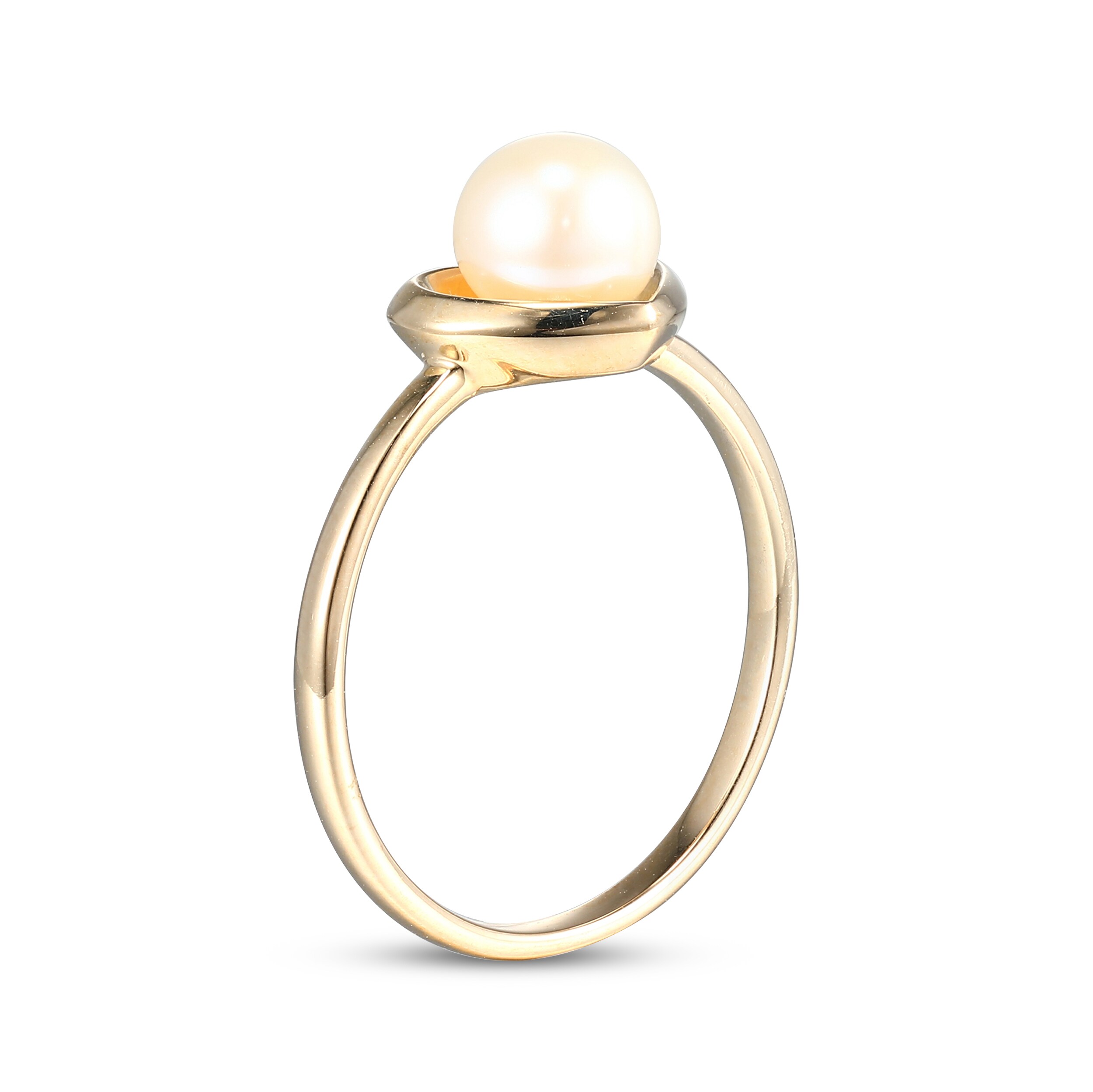 Cultured Pearl Heart Ring 10K Yellow Gold | Kay Outlet