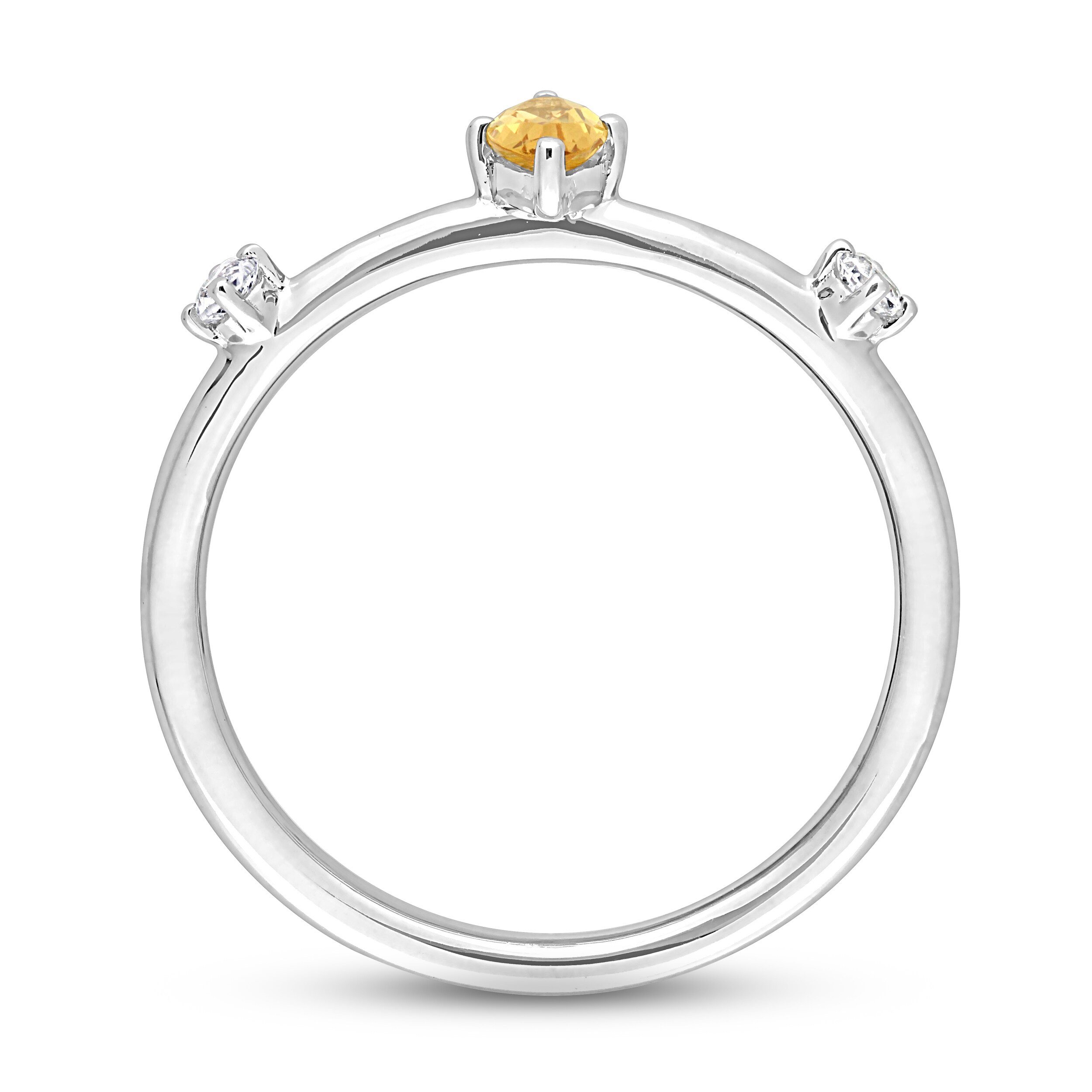 Citrine & White Topaz Ring Sterling Silver | Kay