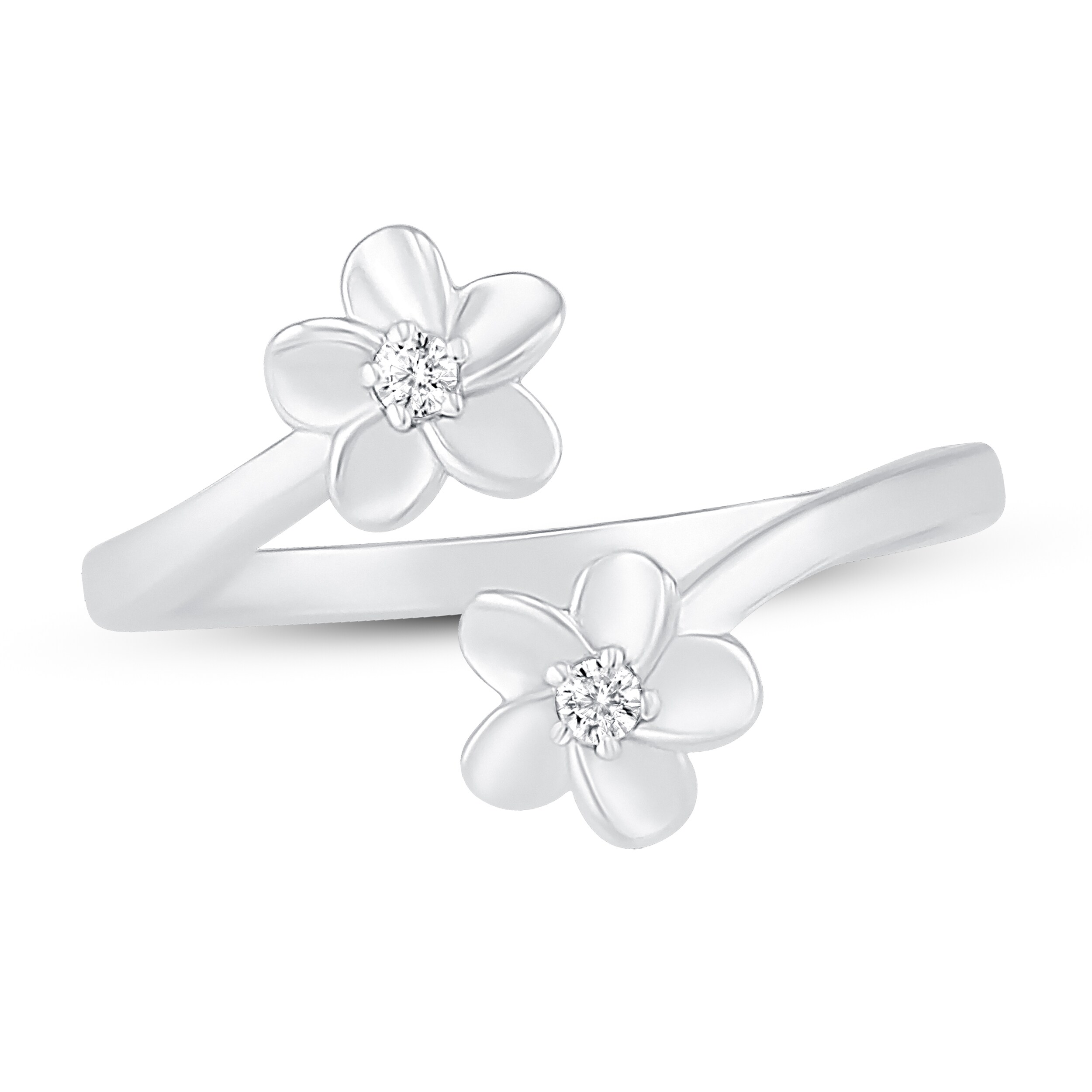 Diamond Accent Flower Toe Ring Sterling Silver | Kay