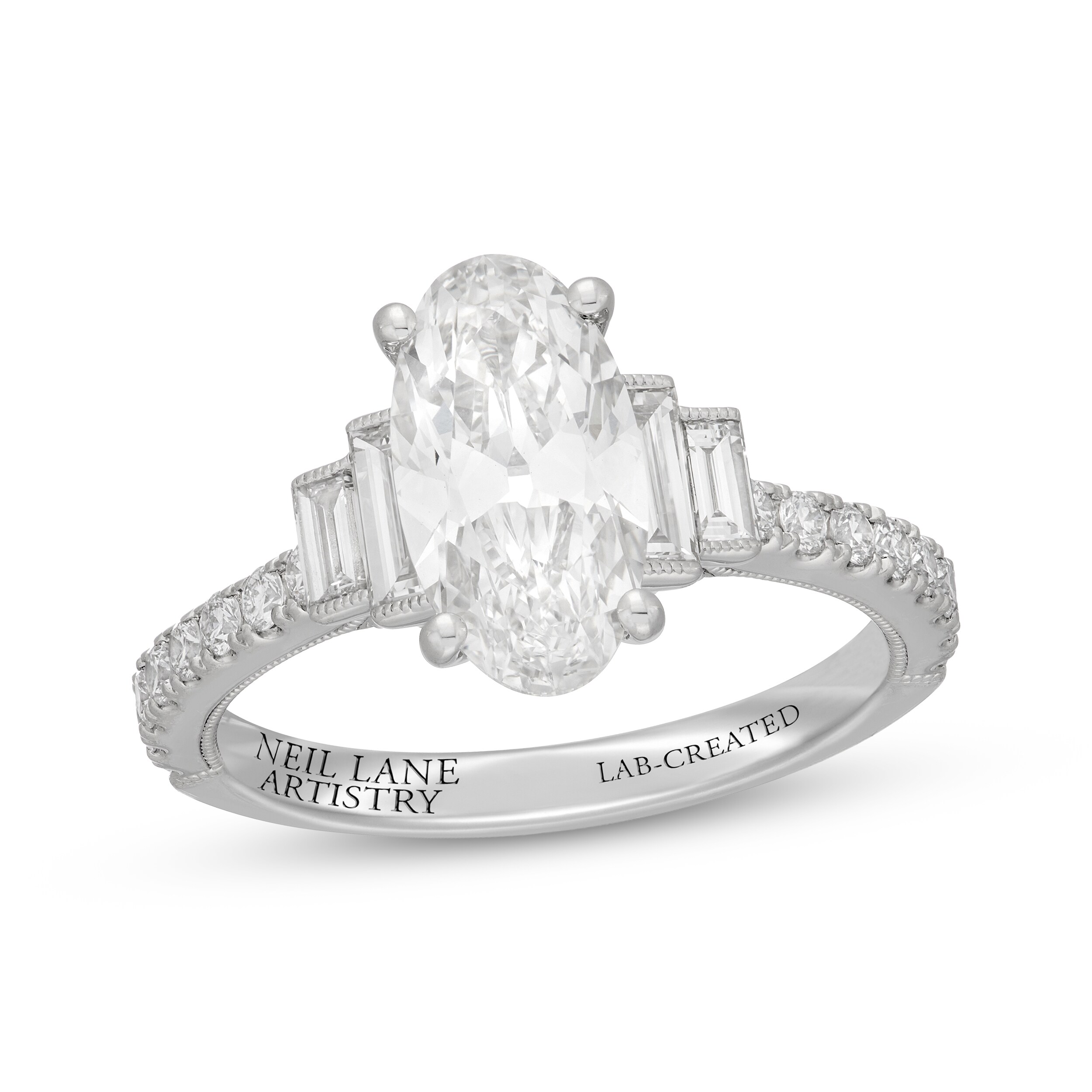 Neil Lane Artistry Heritage Oval-Cut Lab-Grown Diamond Engagement