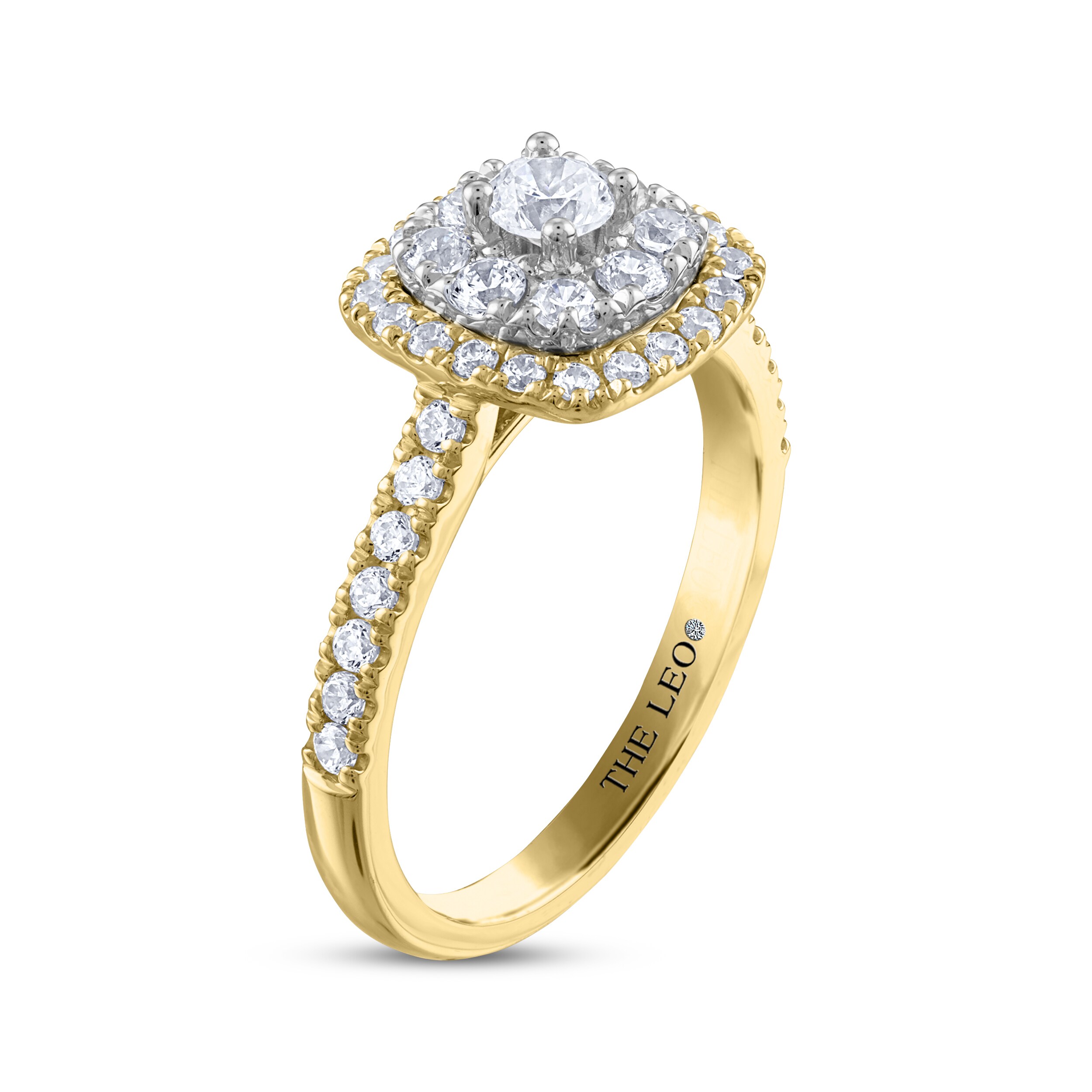 THE LEO Diamond Round-Cut Engagement Ring 3/4 ct tw 14K Two-Tone