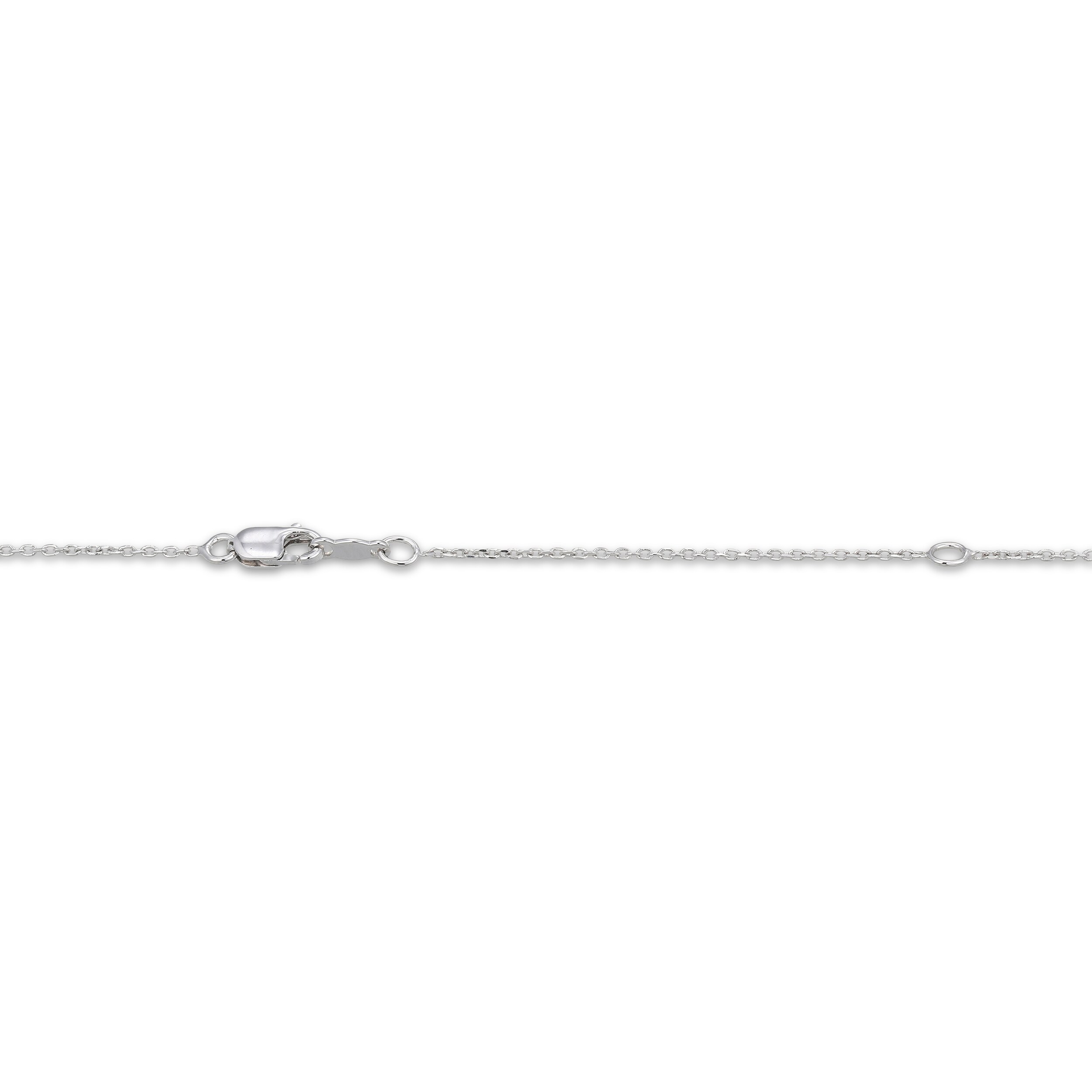 Pear-Shaped Swiss Blue Topaz Flower Necklace Sterling Silver