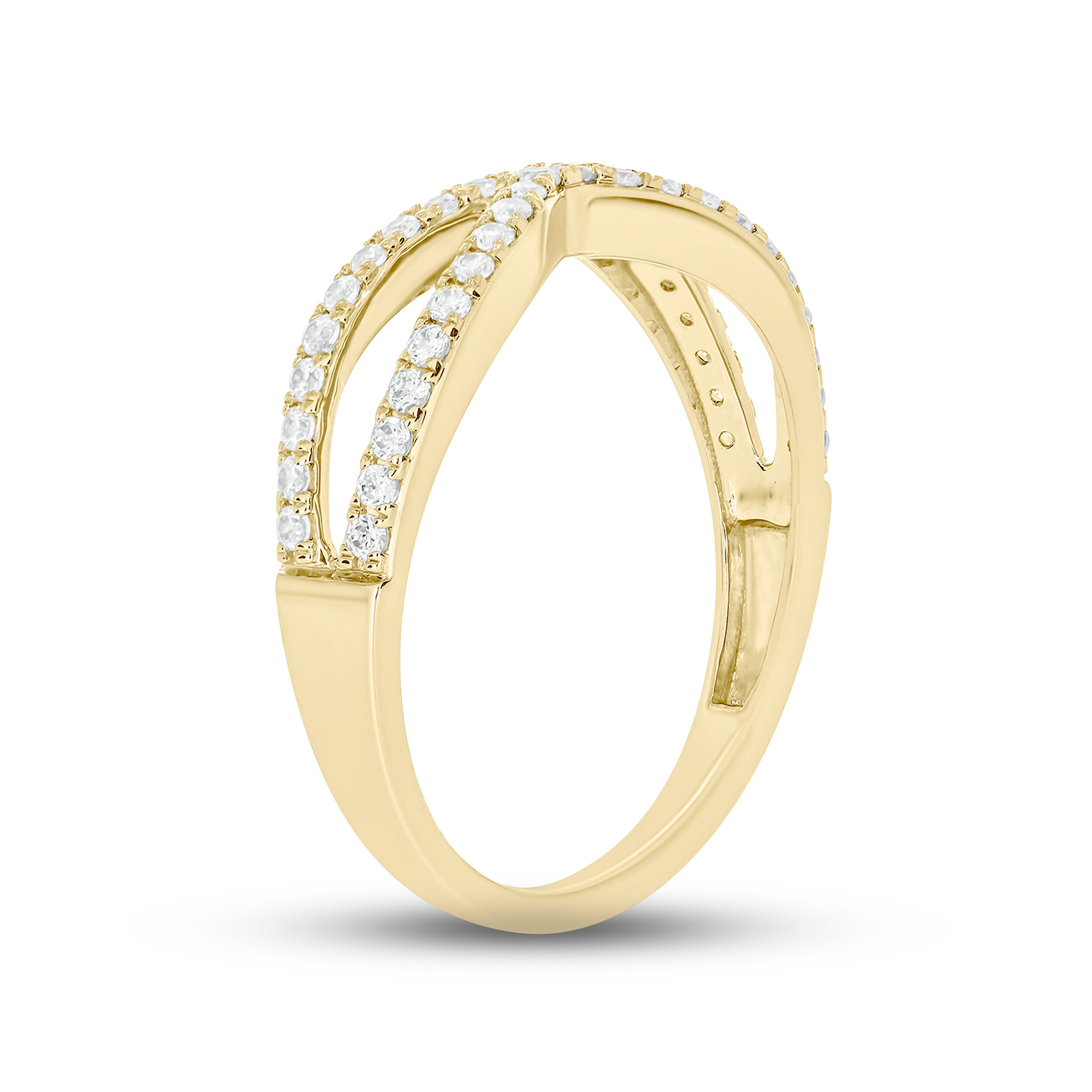 ゴールドフィンガー3 Diamond Infinity Ring 1/3 ct tw Round-cut 10K Yellow Gold | Kay