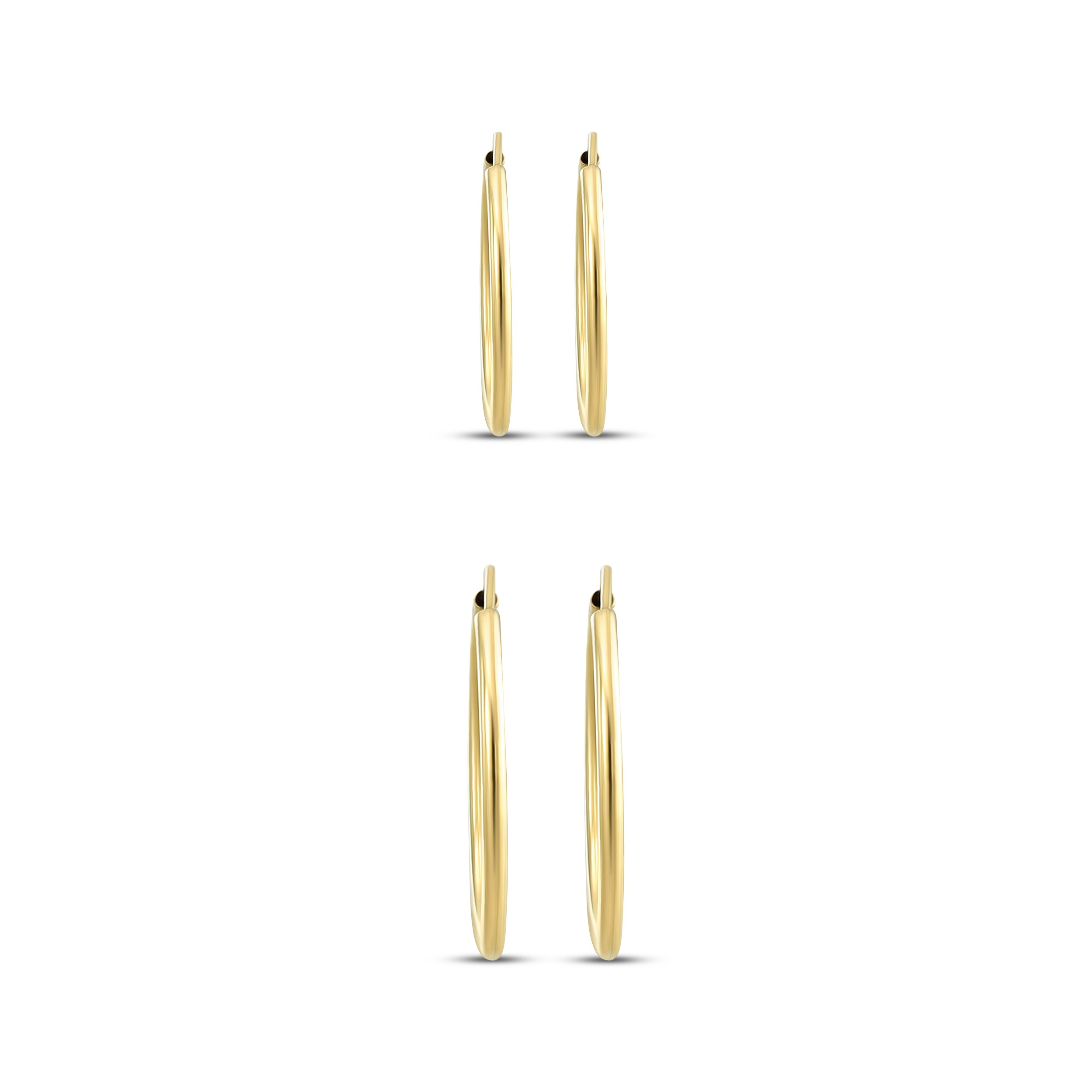 Endless Hoop Earrings Set 14K Yellow Gold | Kay