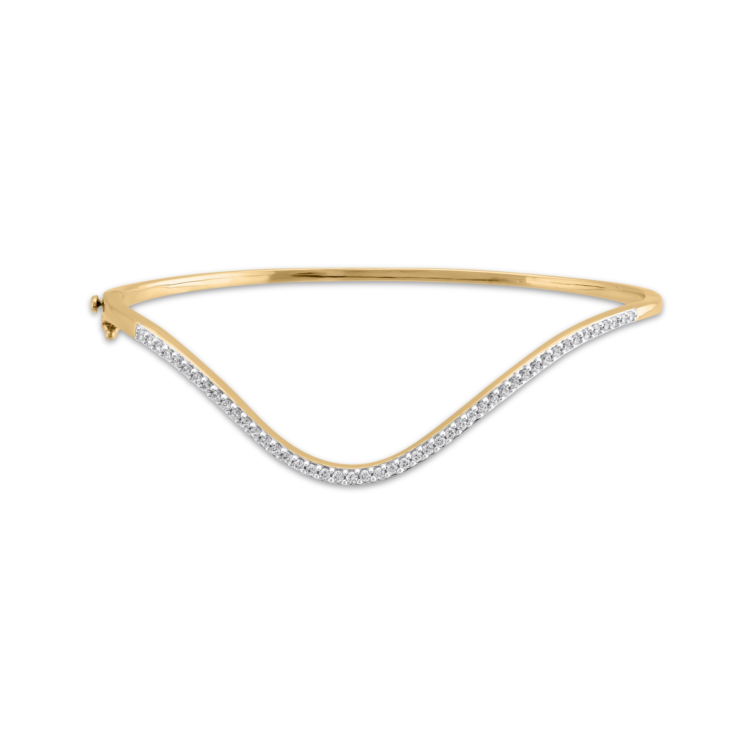 STUDIO BY KAY Diamond Curve Bangle Bracelet 1/2 ct tw 24K Yellow