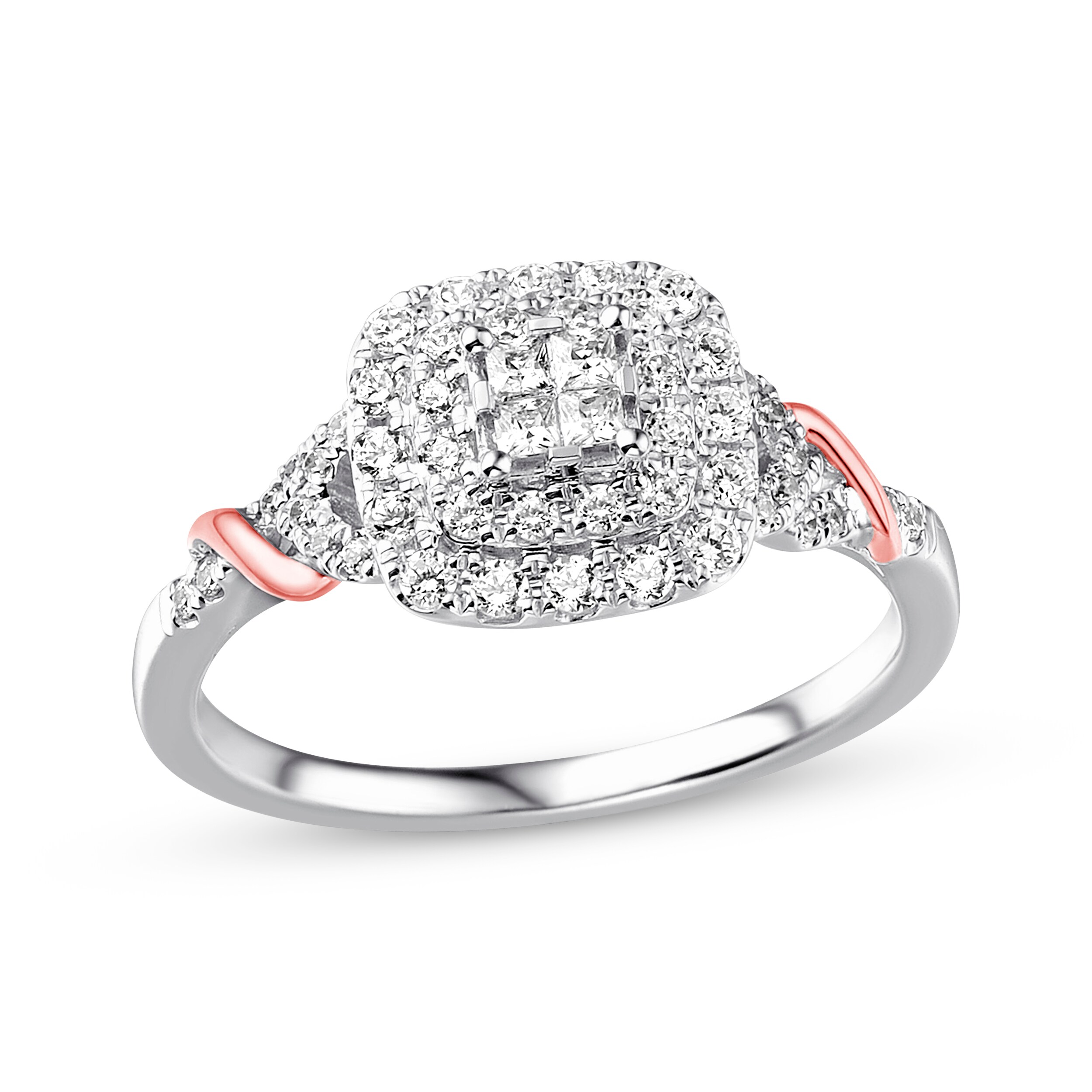 Previously Owned Diamond Engagement Ring 1/2 ct tw Princess