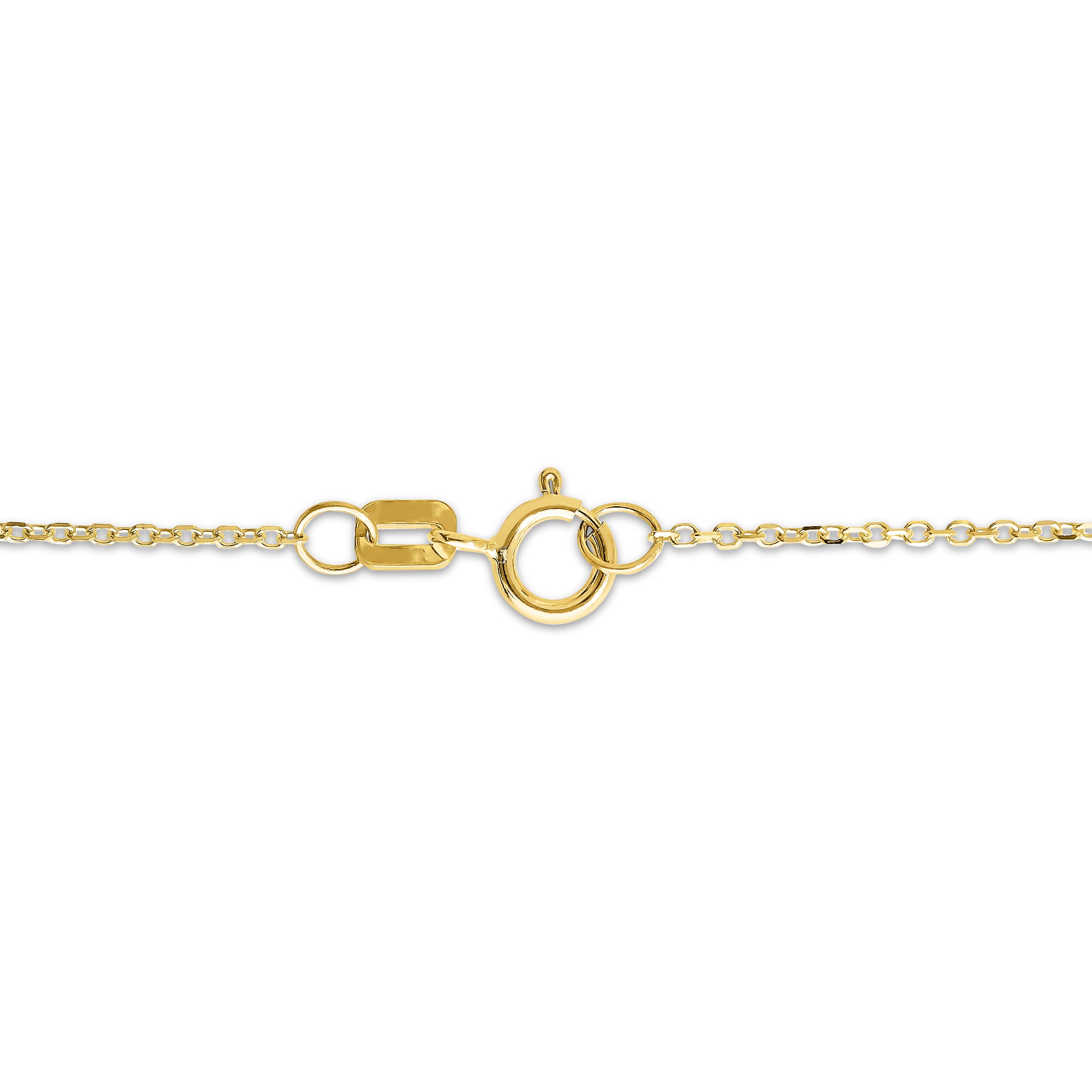 Diamond-Cut Heart Necklace 10K Yellow Gold 18