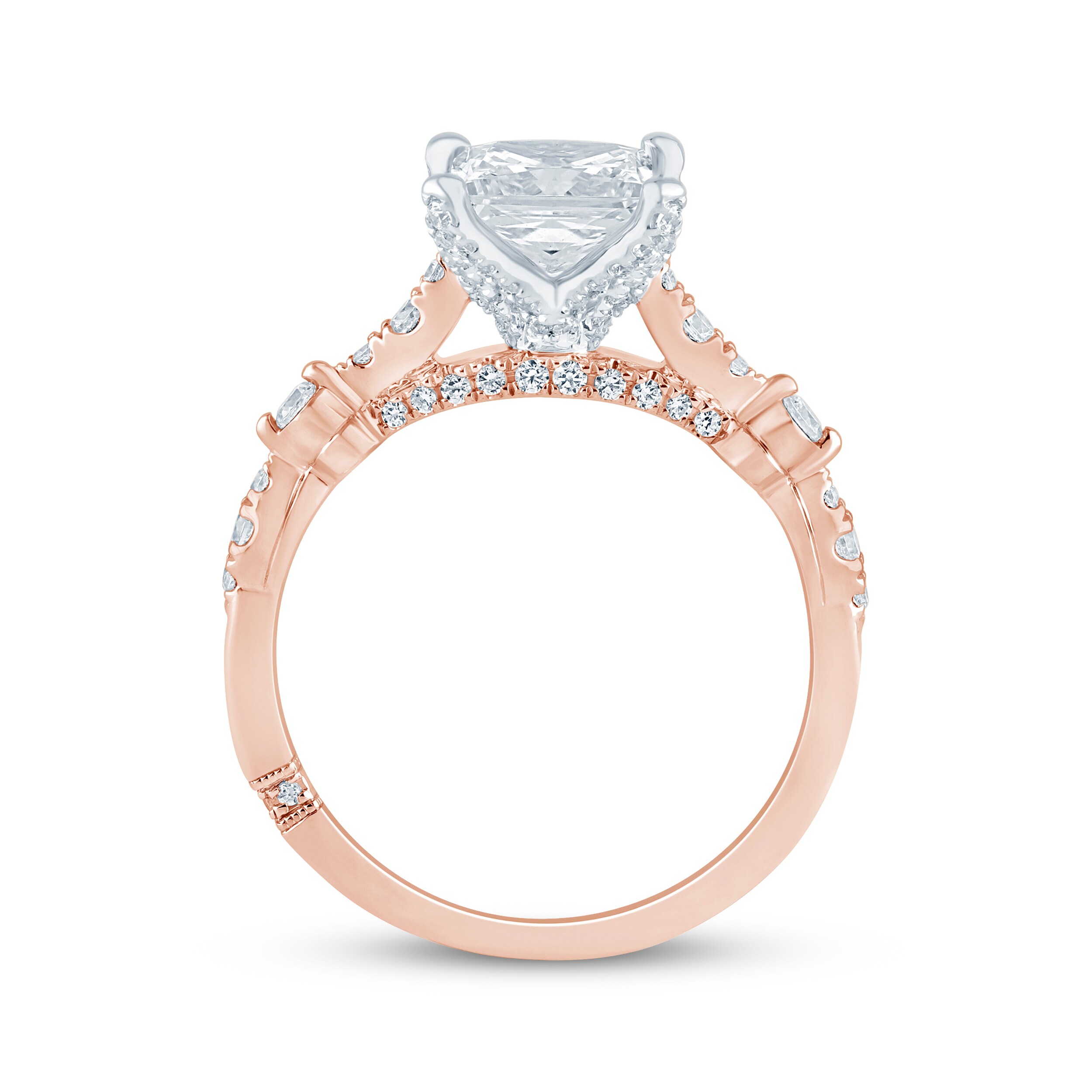 Monique Lhuillier Bliss Princess-Cut Lab-Grown Diamond Engagement