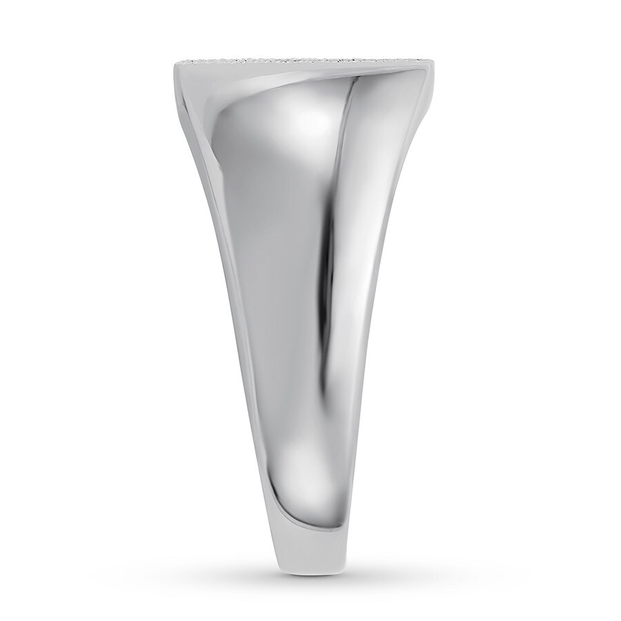 Men's Textured Signet Ring Stainless Steel | Kay