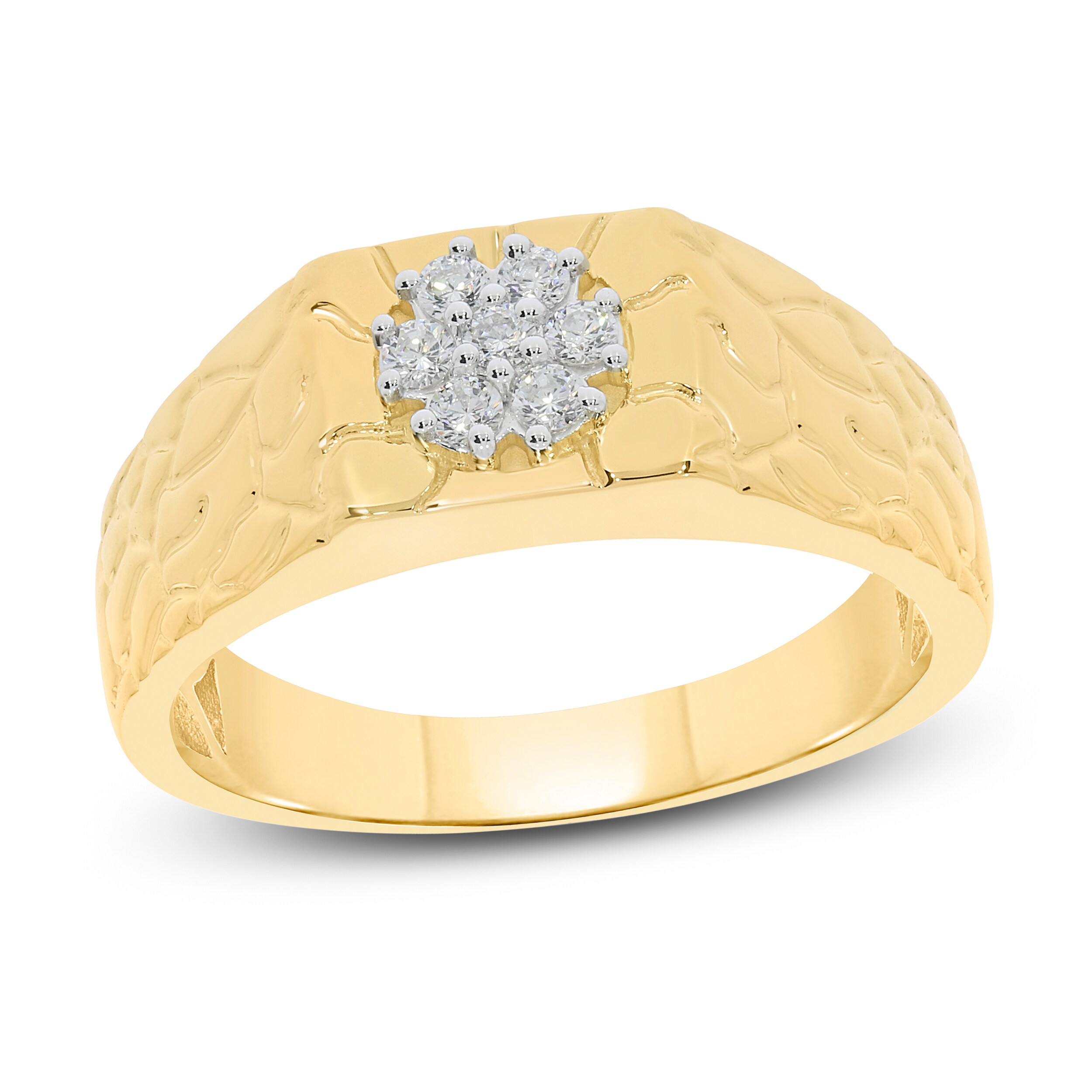 Men's Diamond Ring 1/4 ct tw Round-cut 10K Yellow Gold | Kay