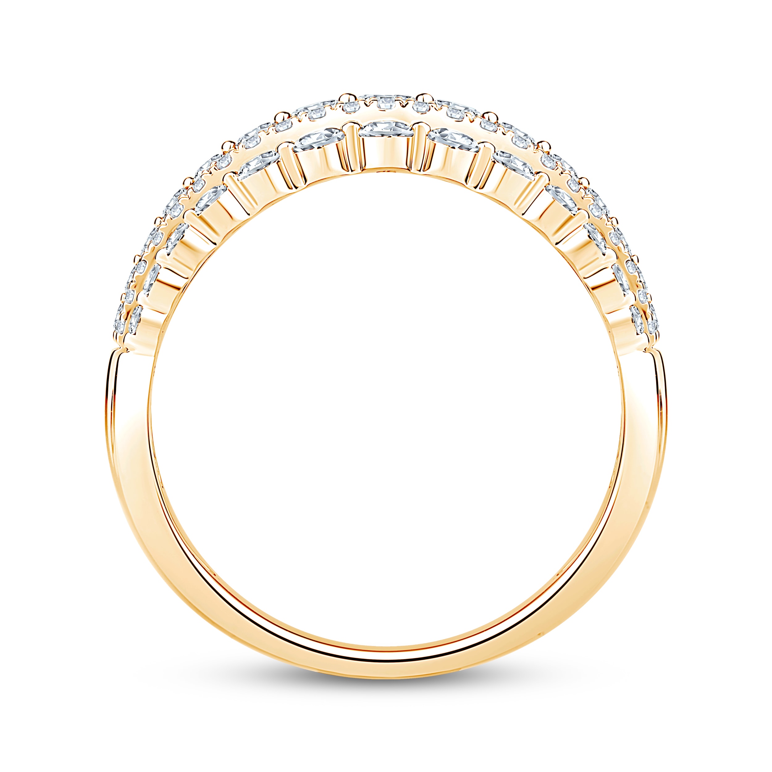 Now + Forever Diamond Multi-Row Anniversary Ring 1 ct tw 14K