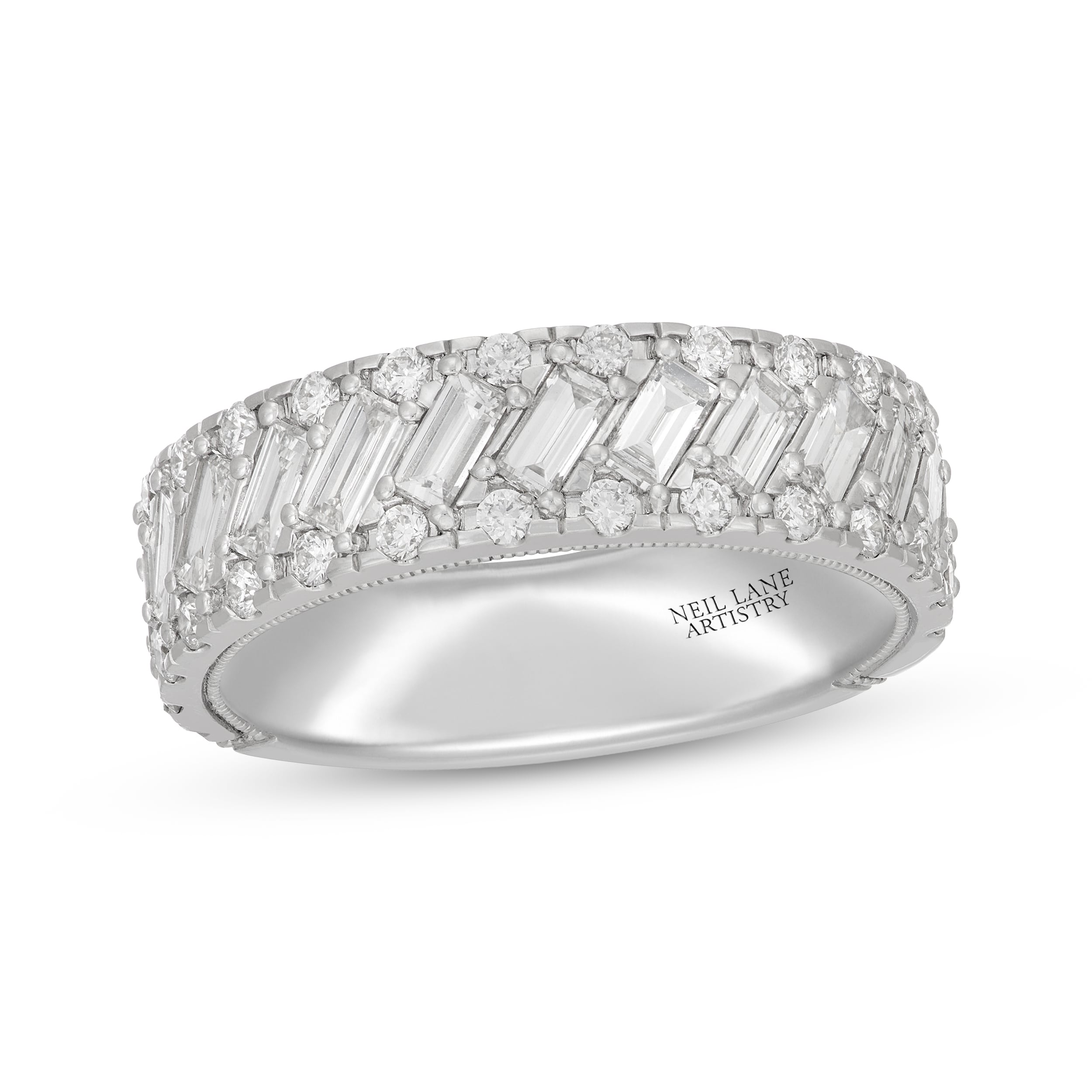 Neil Lane Men's Baguette & Round-Cut Lab-Grown Diamond Wedding