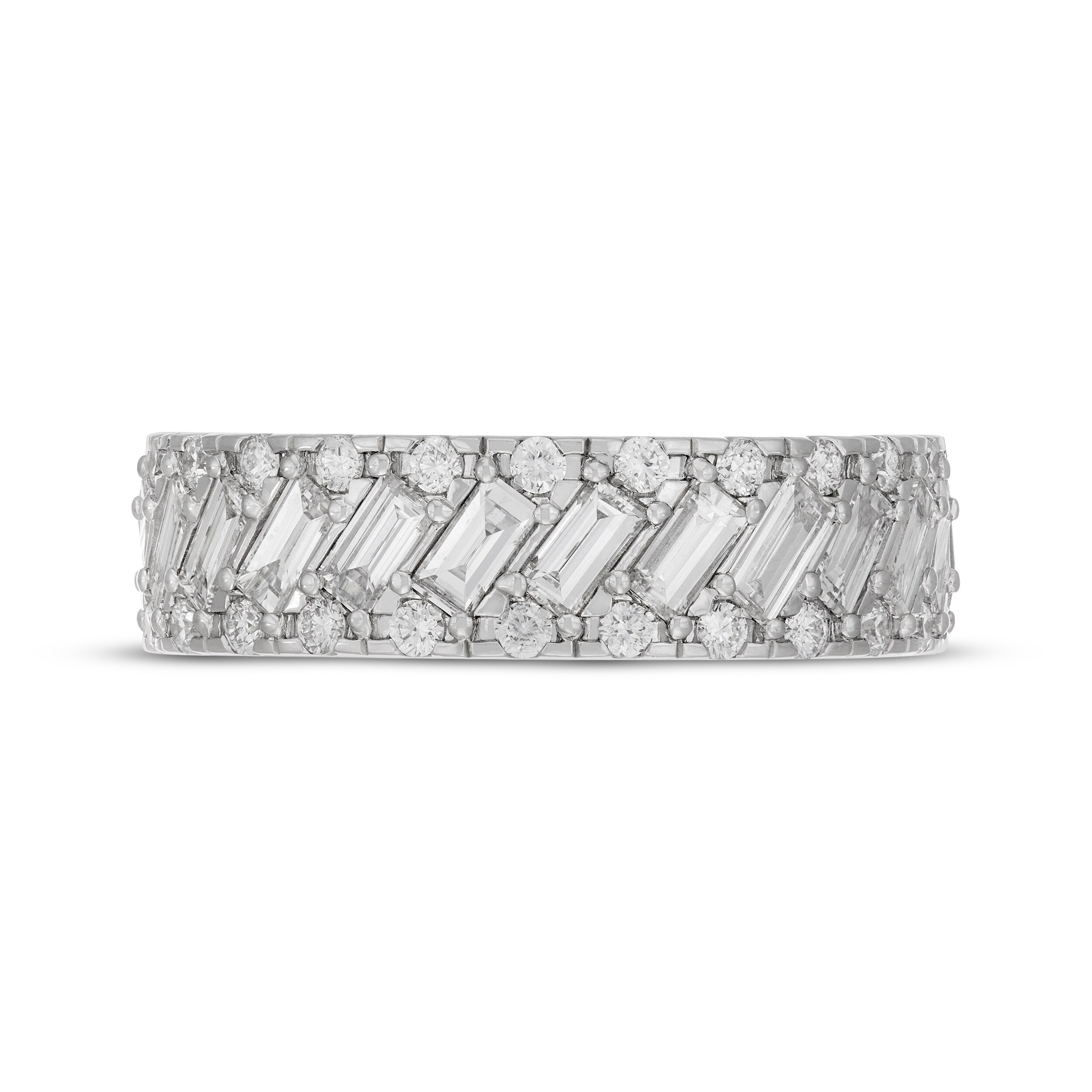 wan♡wan Neil Lane Men's Baguette & Round-Cut Lab-Grown Diamond Wedding