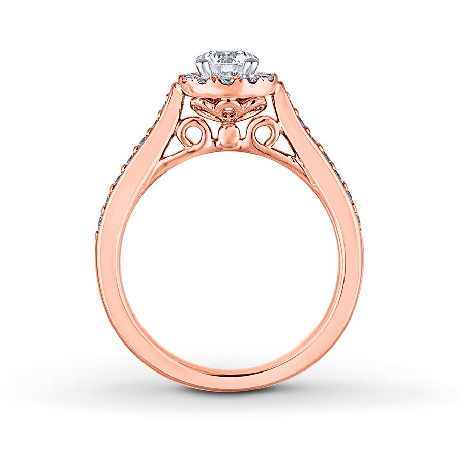 レオ✵ THE LEO Diamond Round-cut Engagement Ring 3/4 ct tw 14K Rose Gold